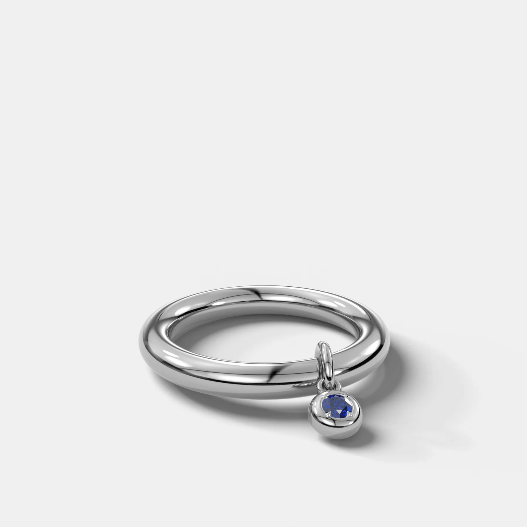 Donut Band with Gemstone Charm - Image 2