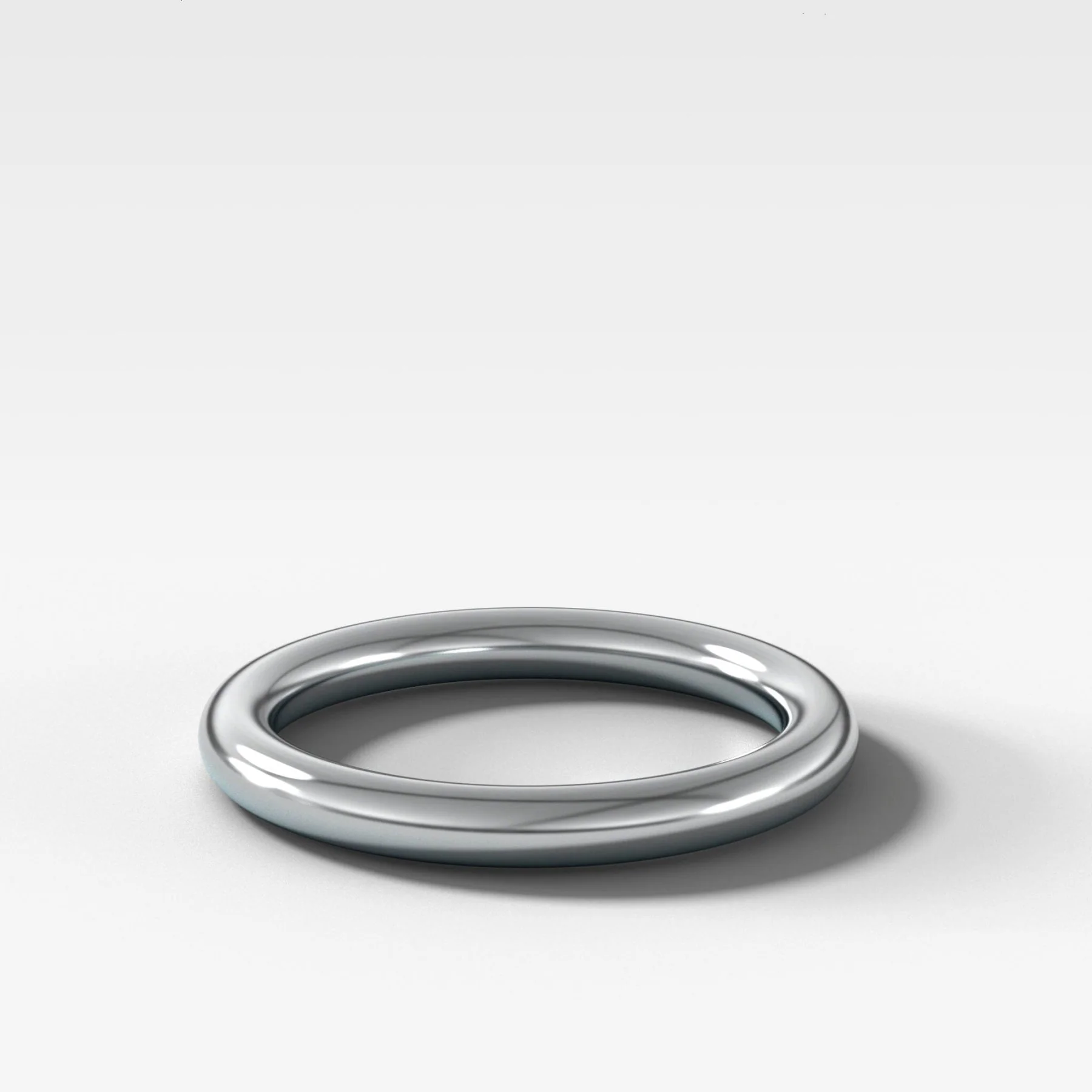 Donut Rounded Wedding Band 2.5mm - Image 3