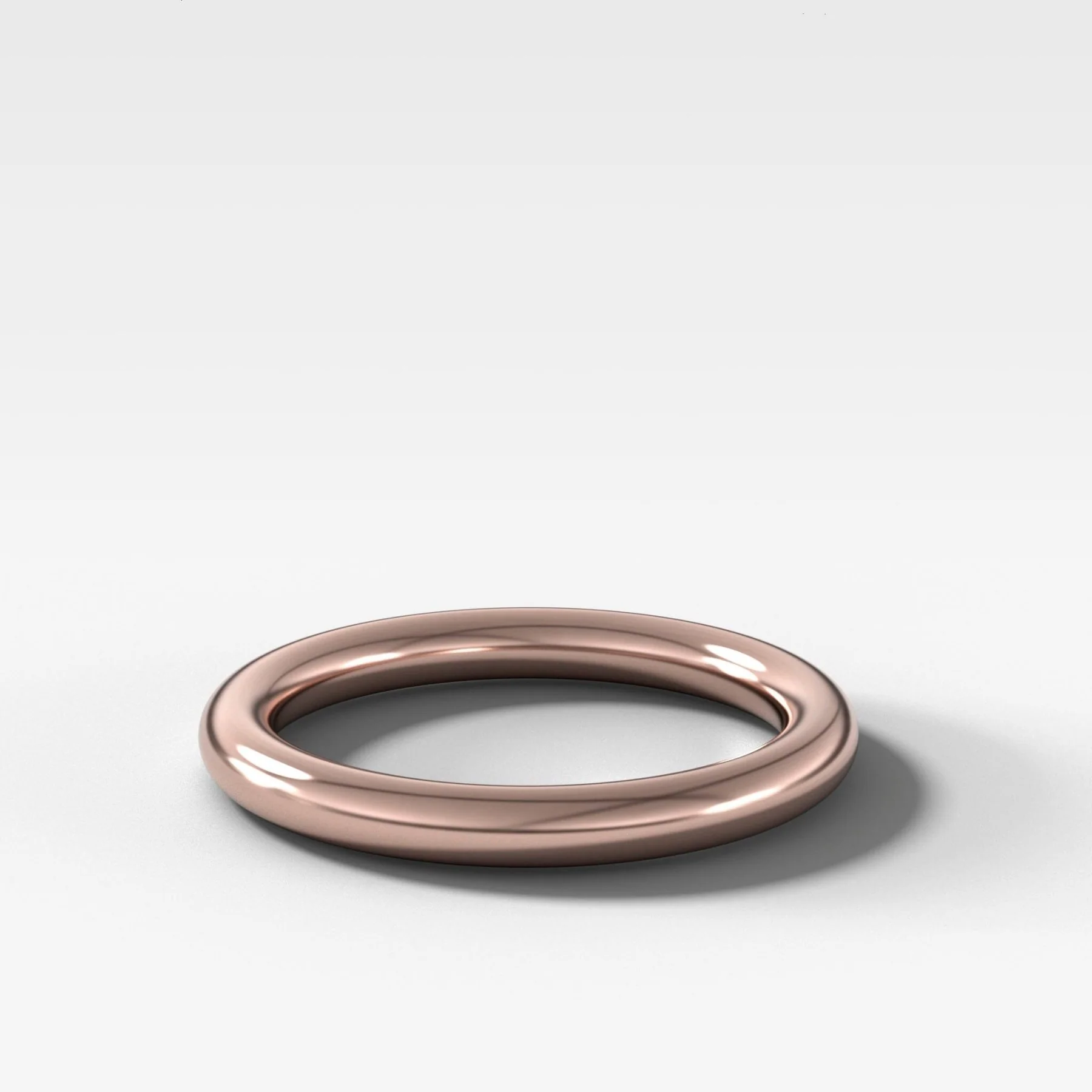 Donut Rounded Wedding Band 2.5mm - Image 4
