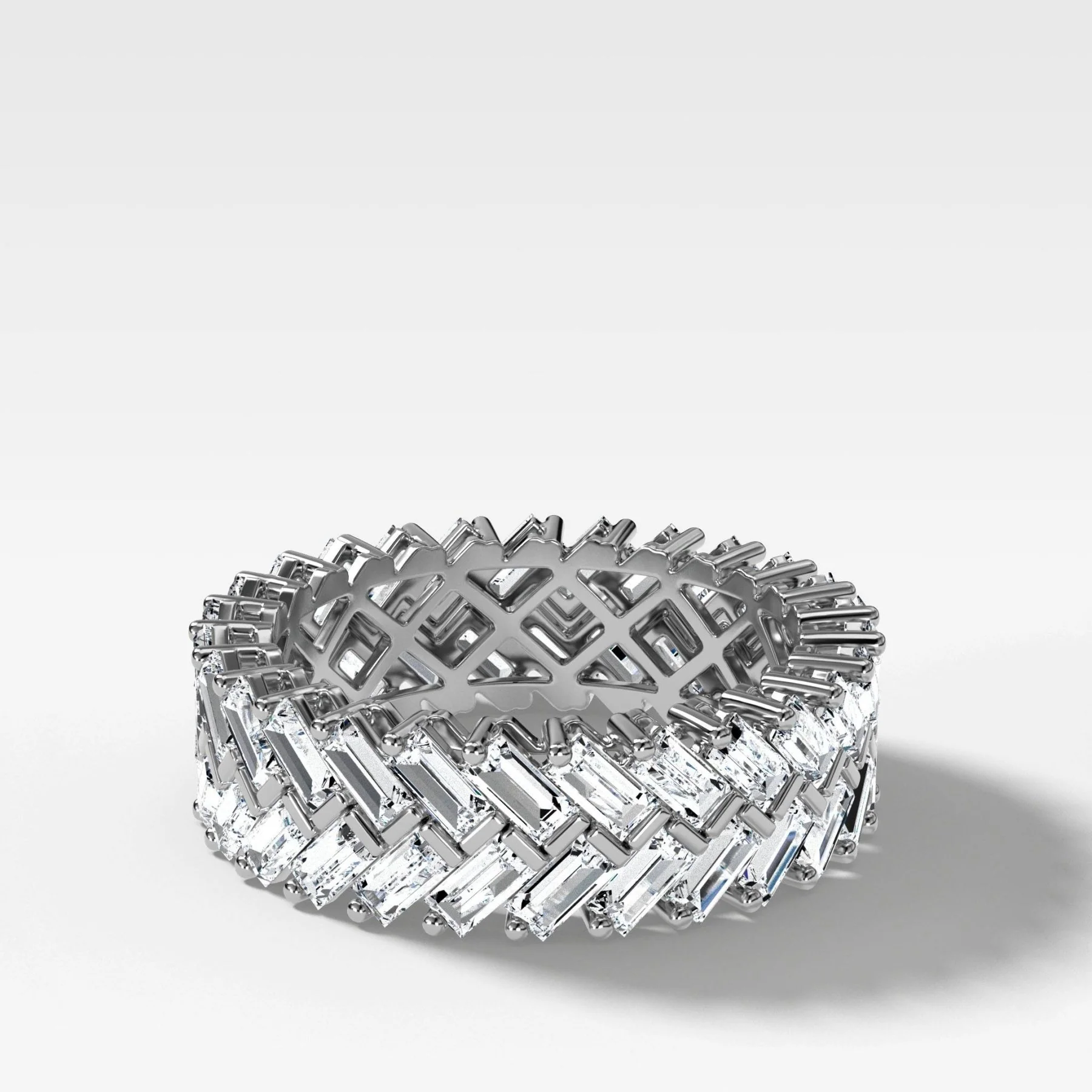 Double Row Baguette Eternity Band - Image 2