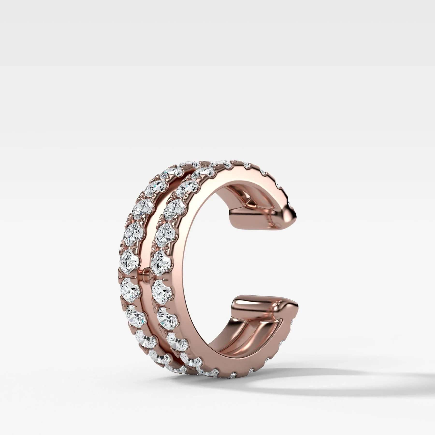 Double Row Diamond Ear Cuff Single - Image 3