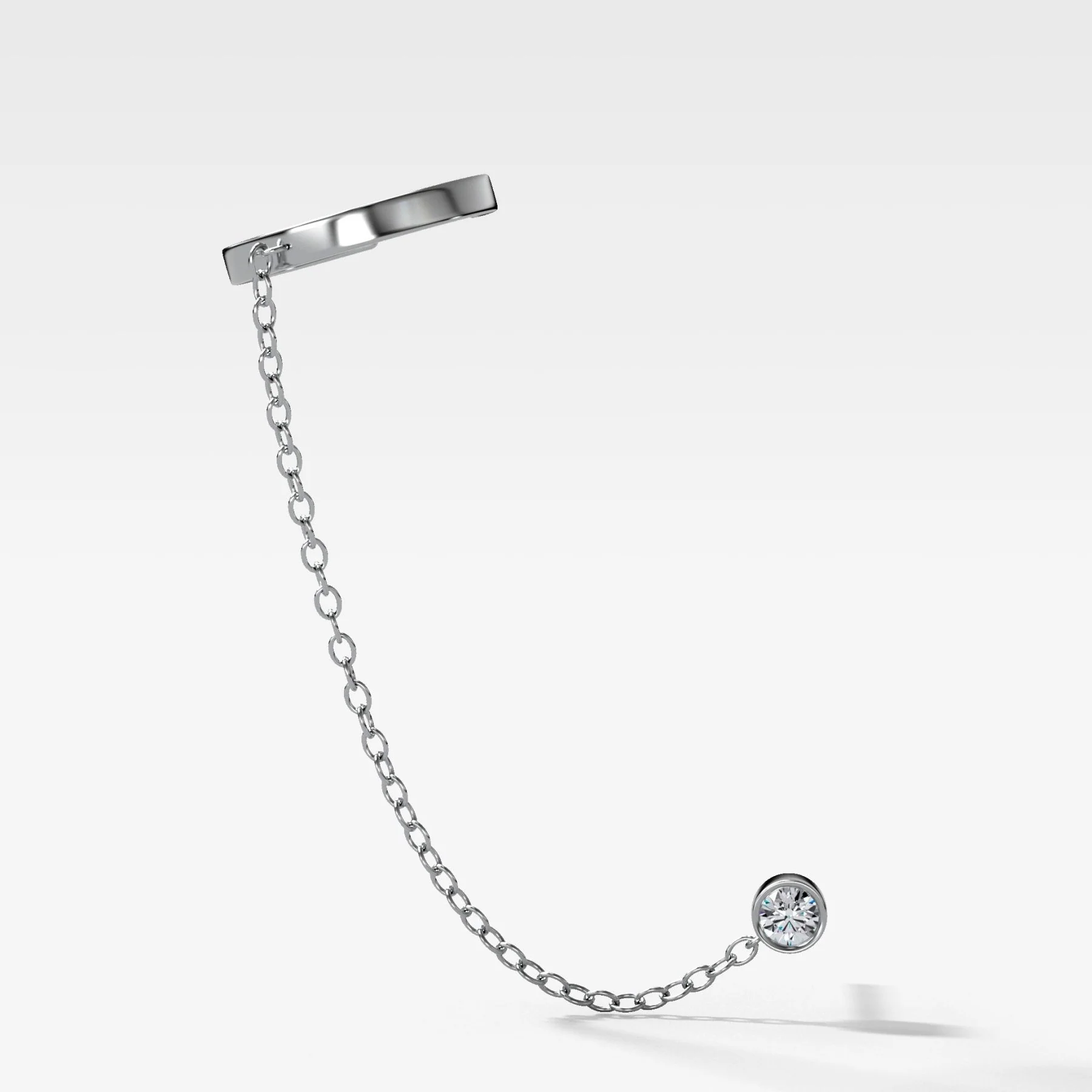 Ear Cuff Single with Diamond Chain - Image 3