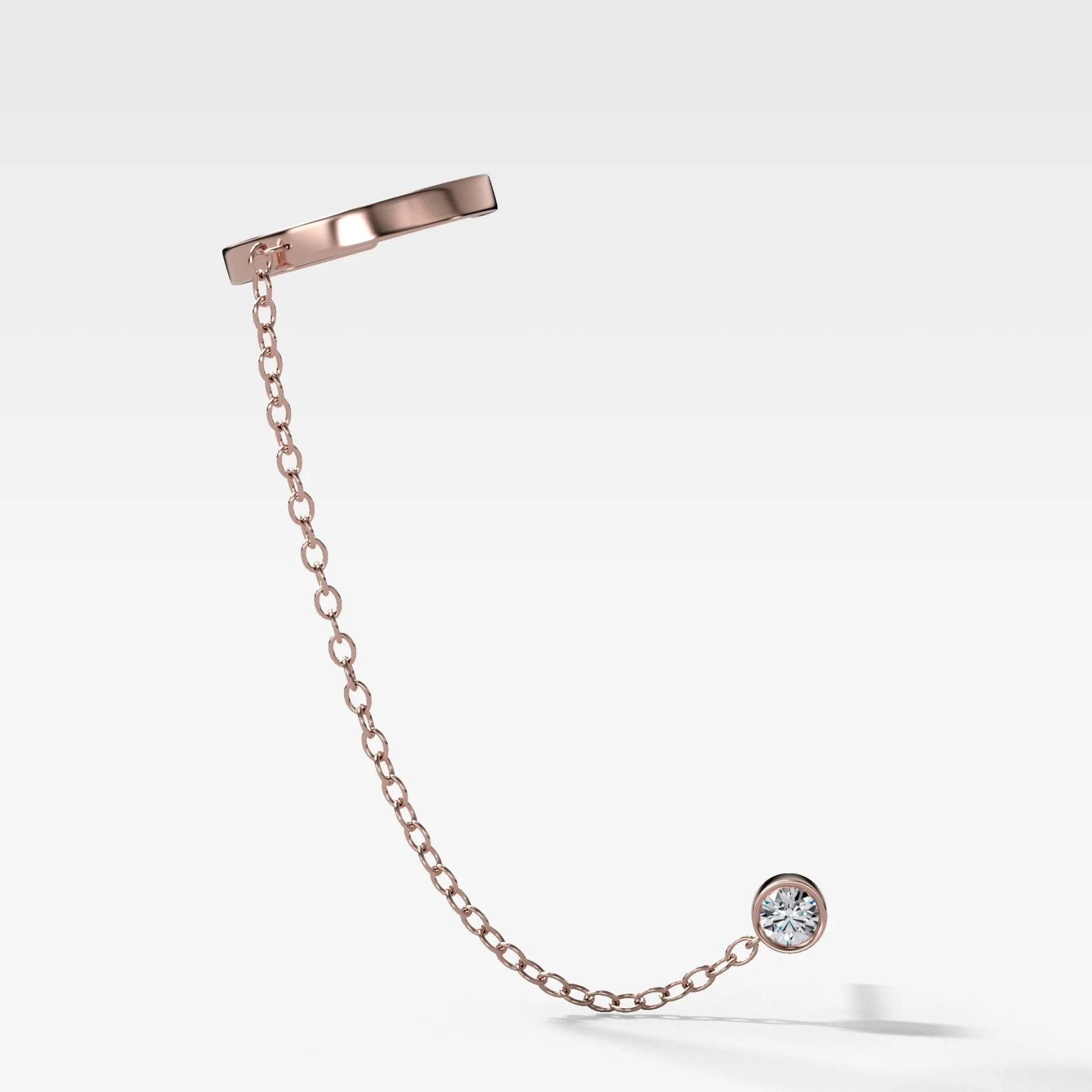 Ear Cuff Single with Diamond Chain - Image 4