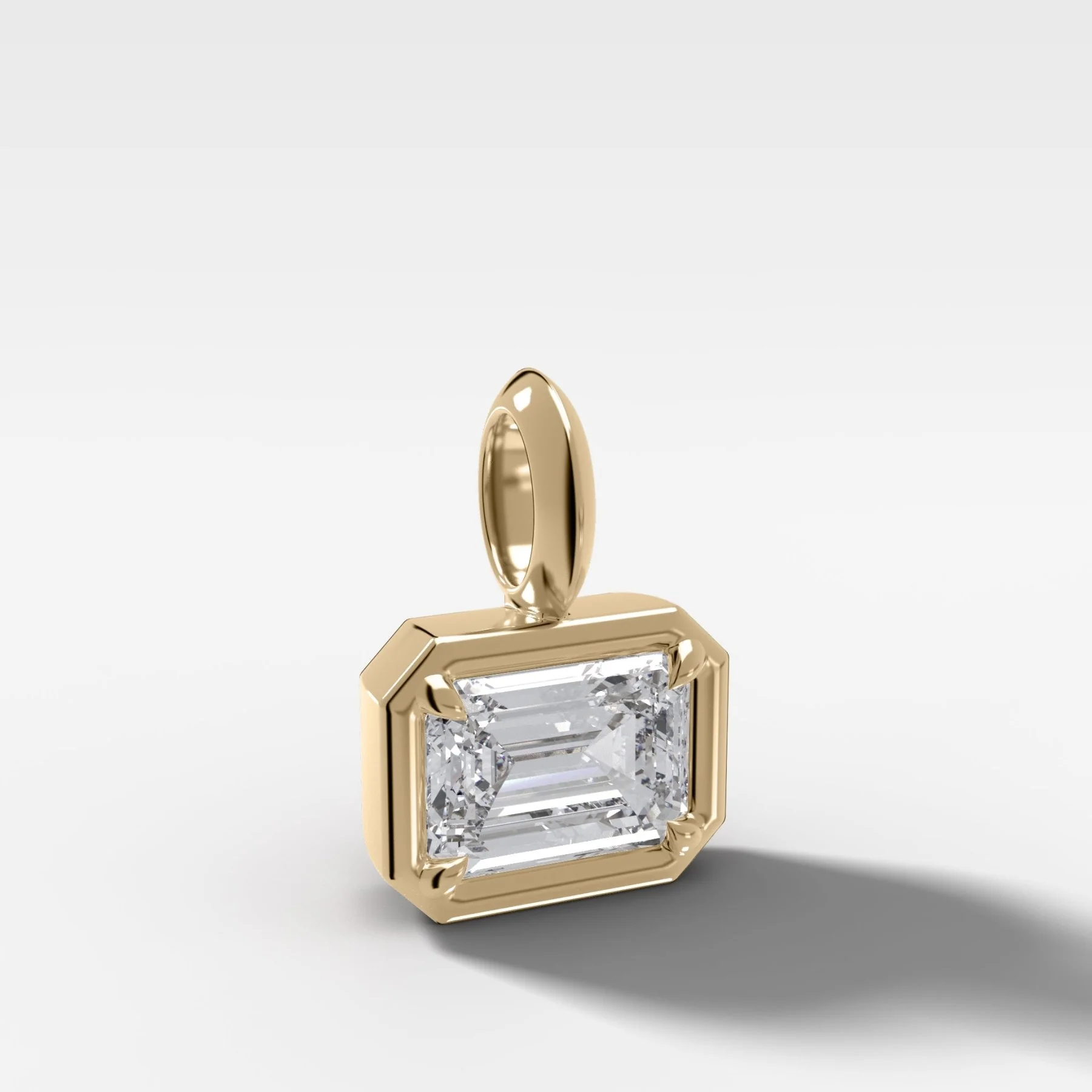 East West Club Attachable Pendant with 5.59ct Lab Grown Emerald Cut Diamond - Image 2
