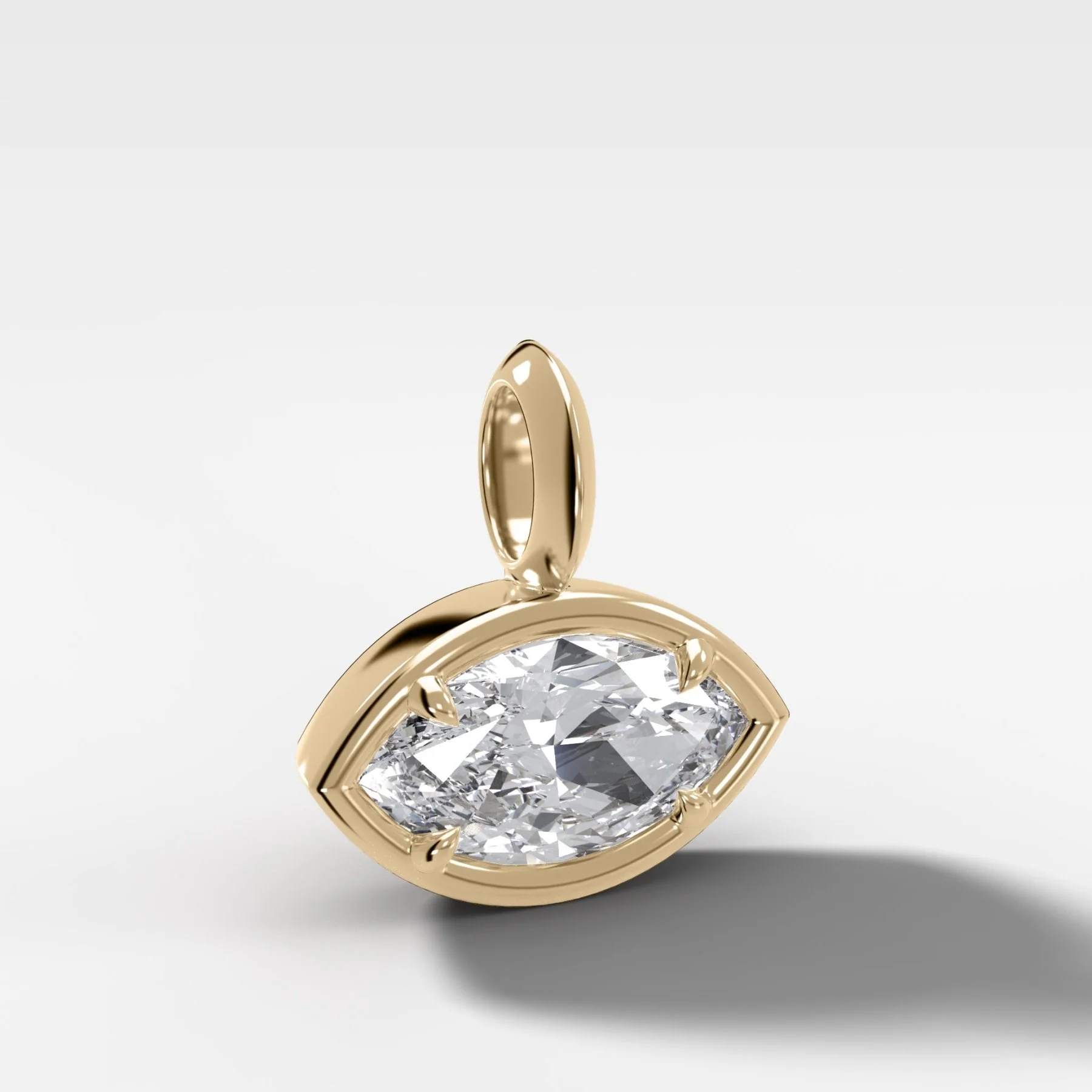 East West Club Marquise Attachable Diamond Pendant - Image 2