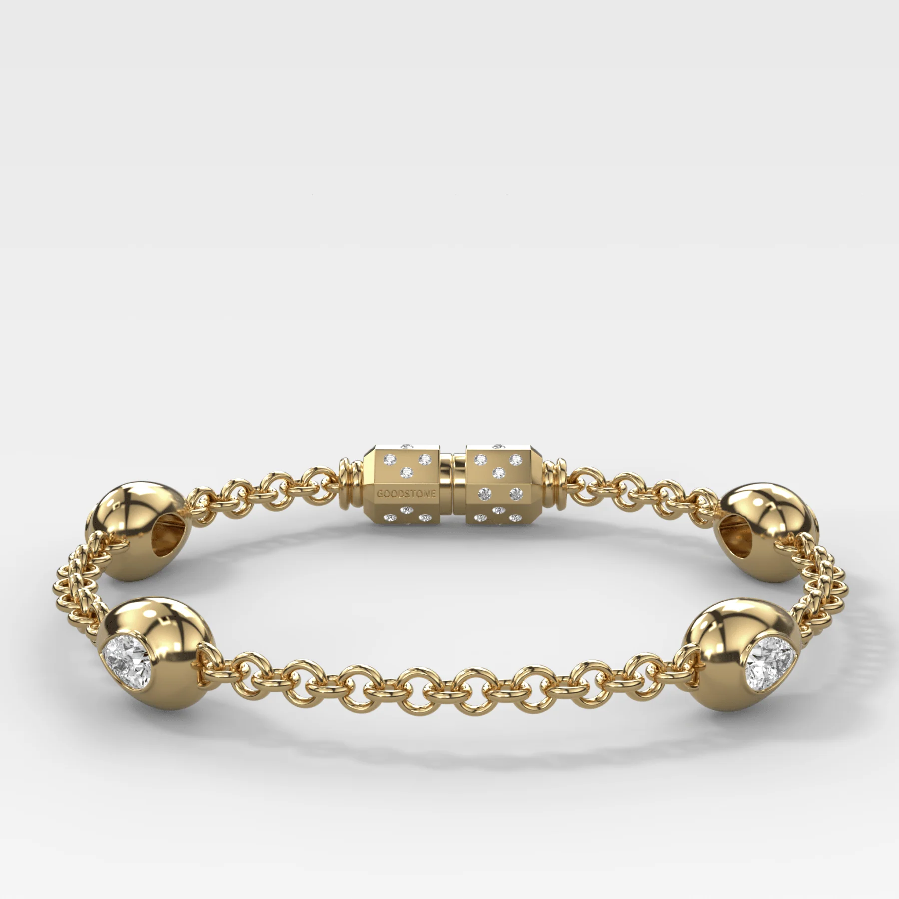 Egg Drop Bracelet with Pear Cut Diamond