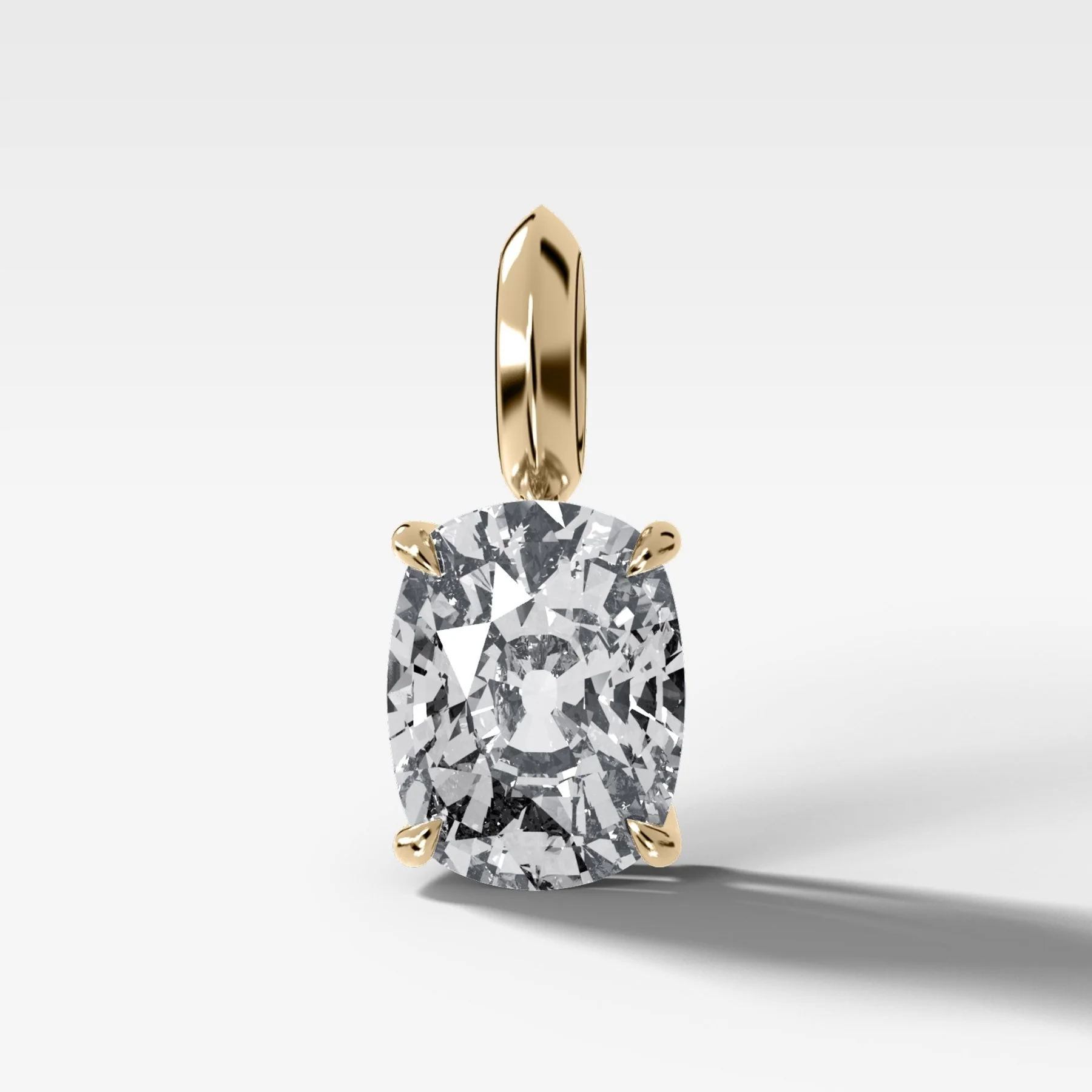 Classic Elongated Cushion Attachable Diamond Pendant