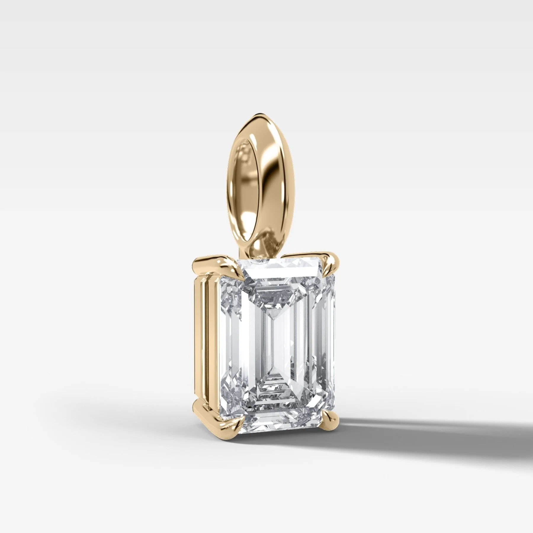 Classic Emerald Attachable Diamond Pendant - Image 2