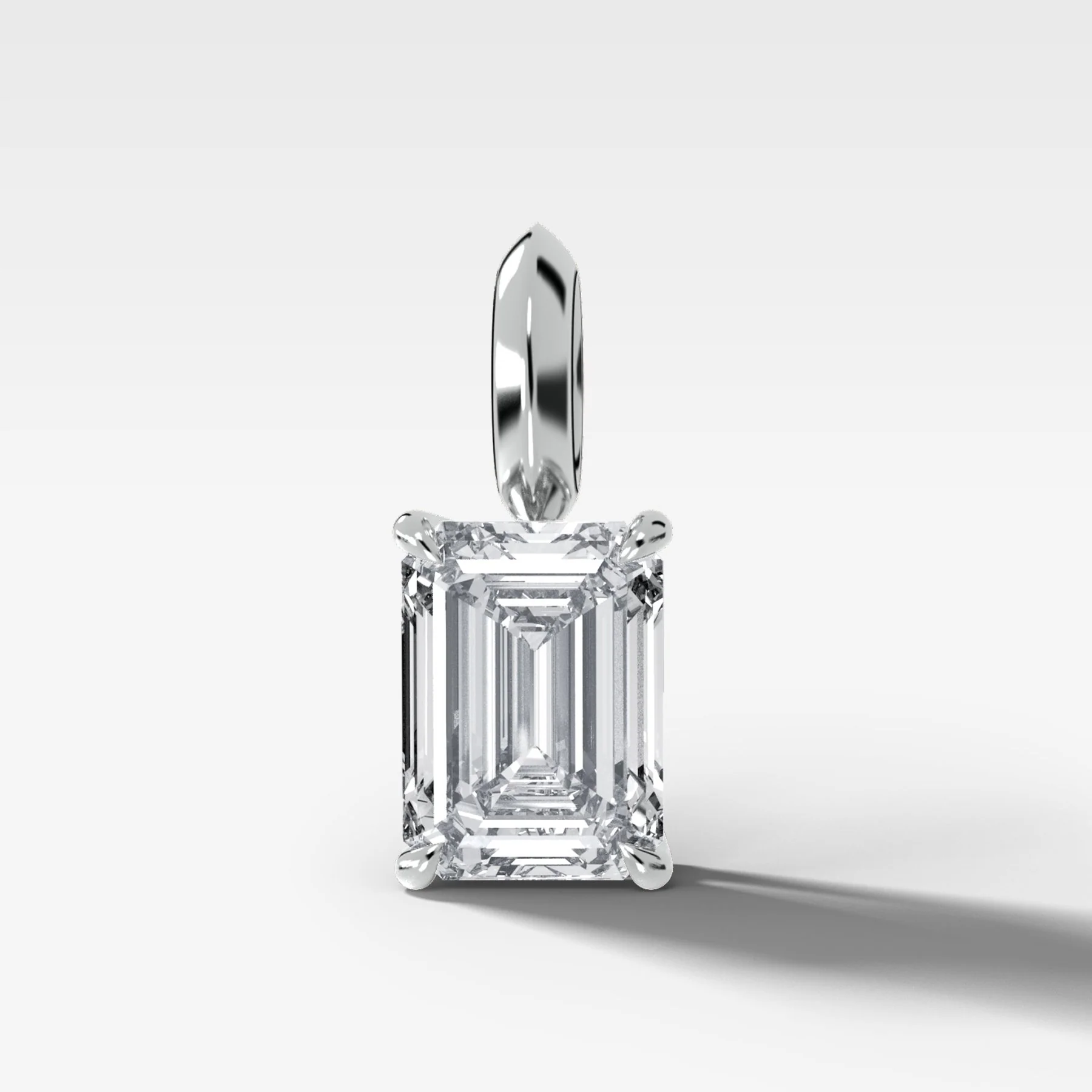 Classic Emerald Attachable Diamond Pendant - Image 3