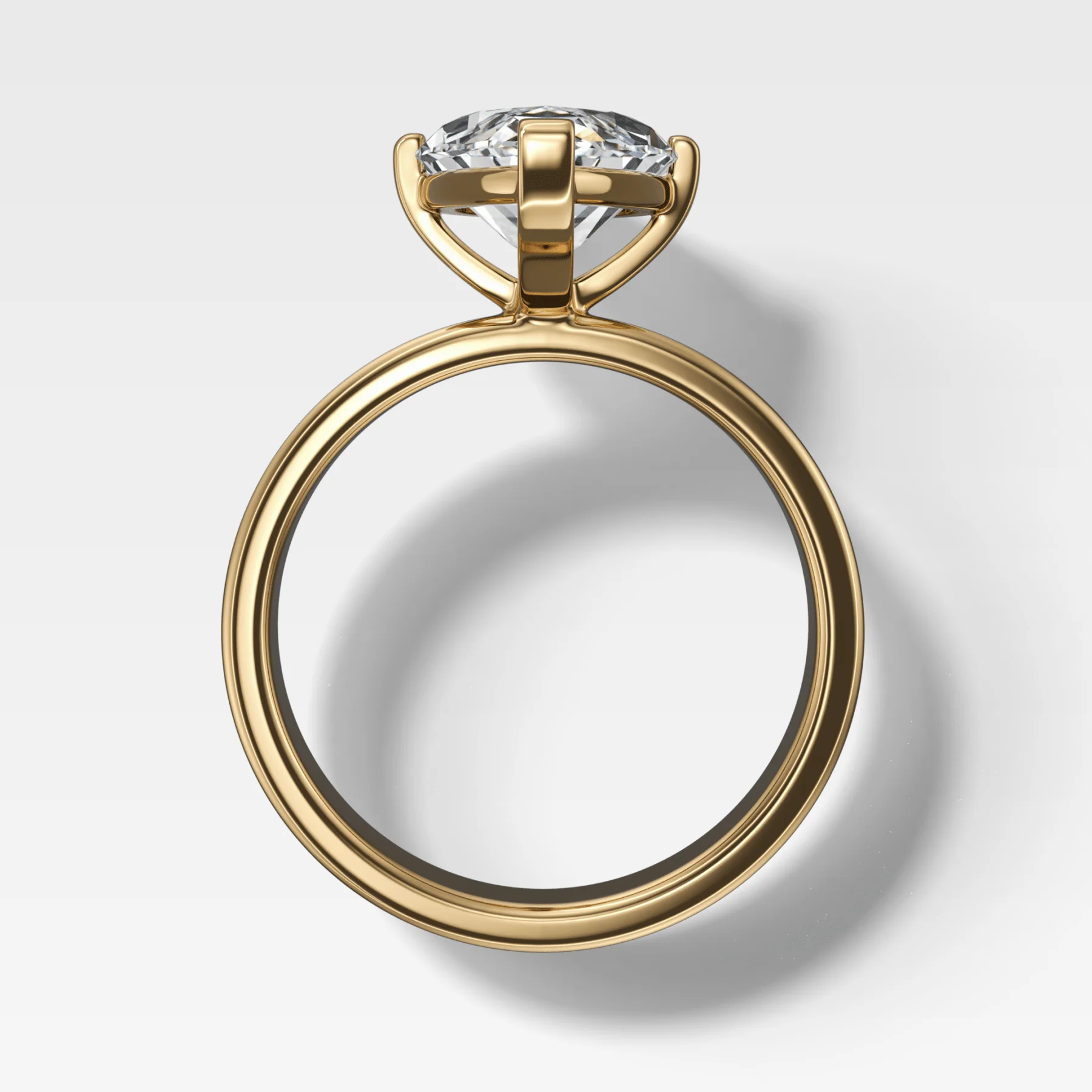 Finest Compass Solitaire Engagement Ring with Marquise Cut Diamond - Image 2