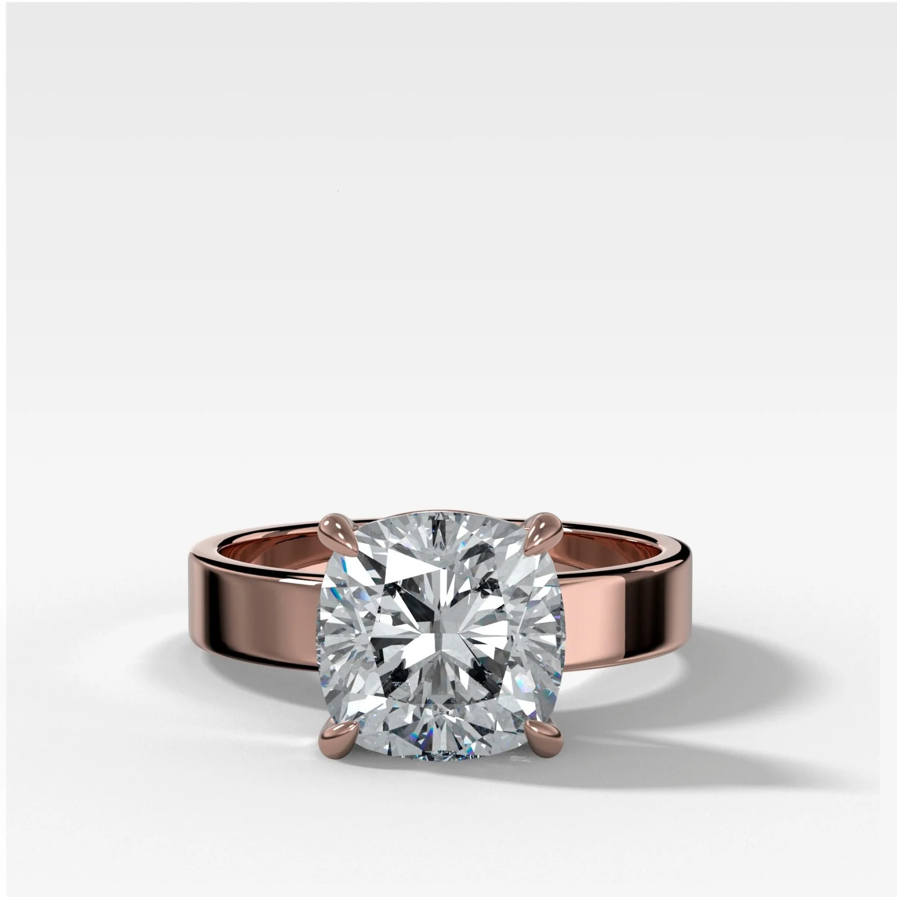 Finest Solitaire Engagement Ring With Cushion Cut Diamond - Image 4