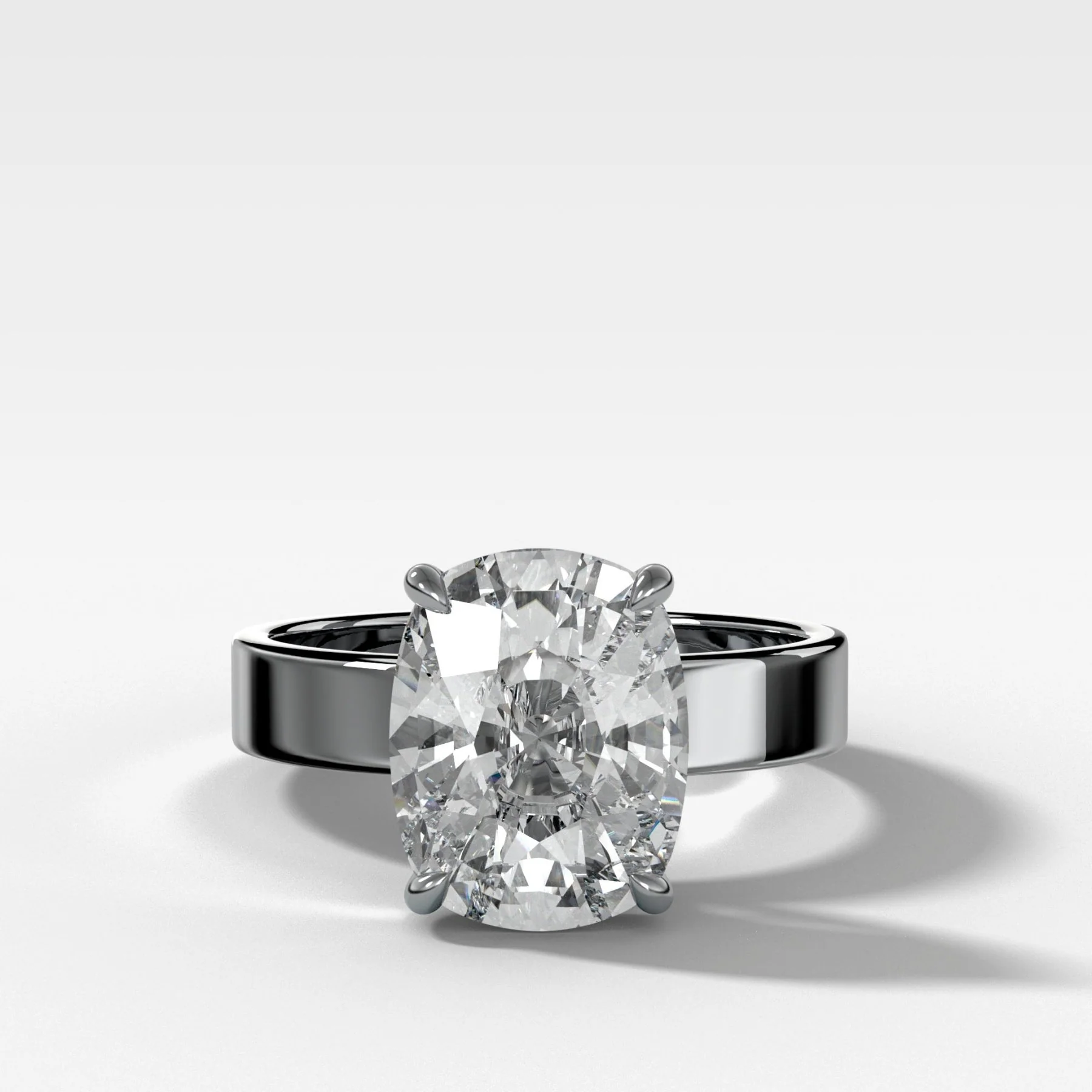 Finest Solitaire Engagement Ring With Elongated Cushion Cut Diamond - Image 5