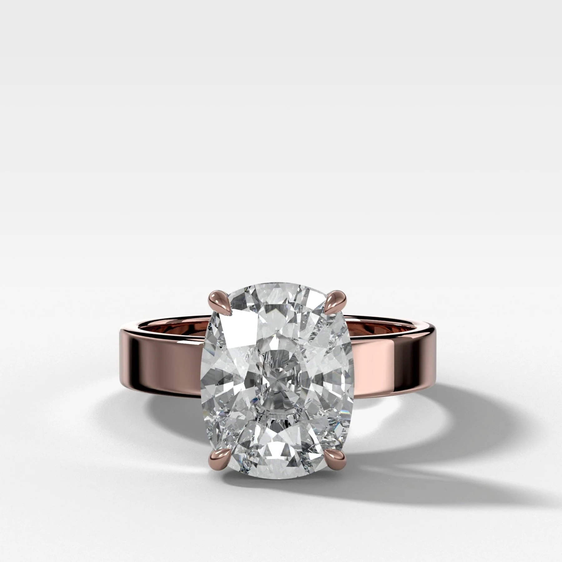 Finest Solitaire Engagement Ring With Elongated Cushion Cut Diamond - Image 6