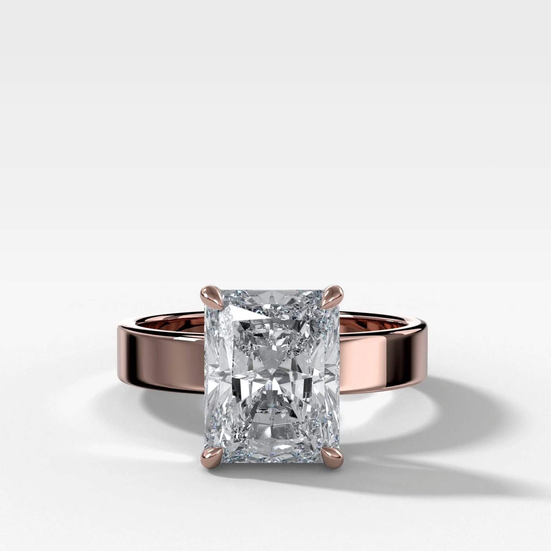 Finest Solitaire Engagement Ring With Elongated Radiant Cut Diamond - Image 5