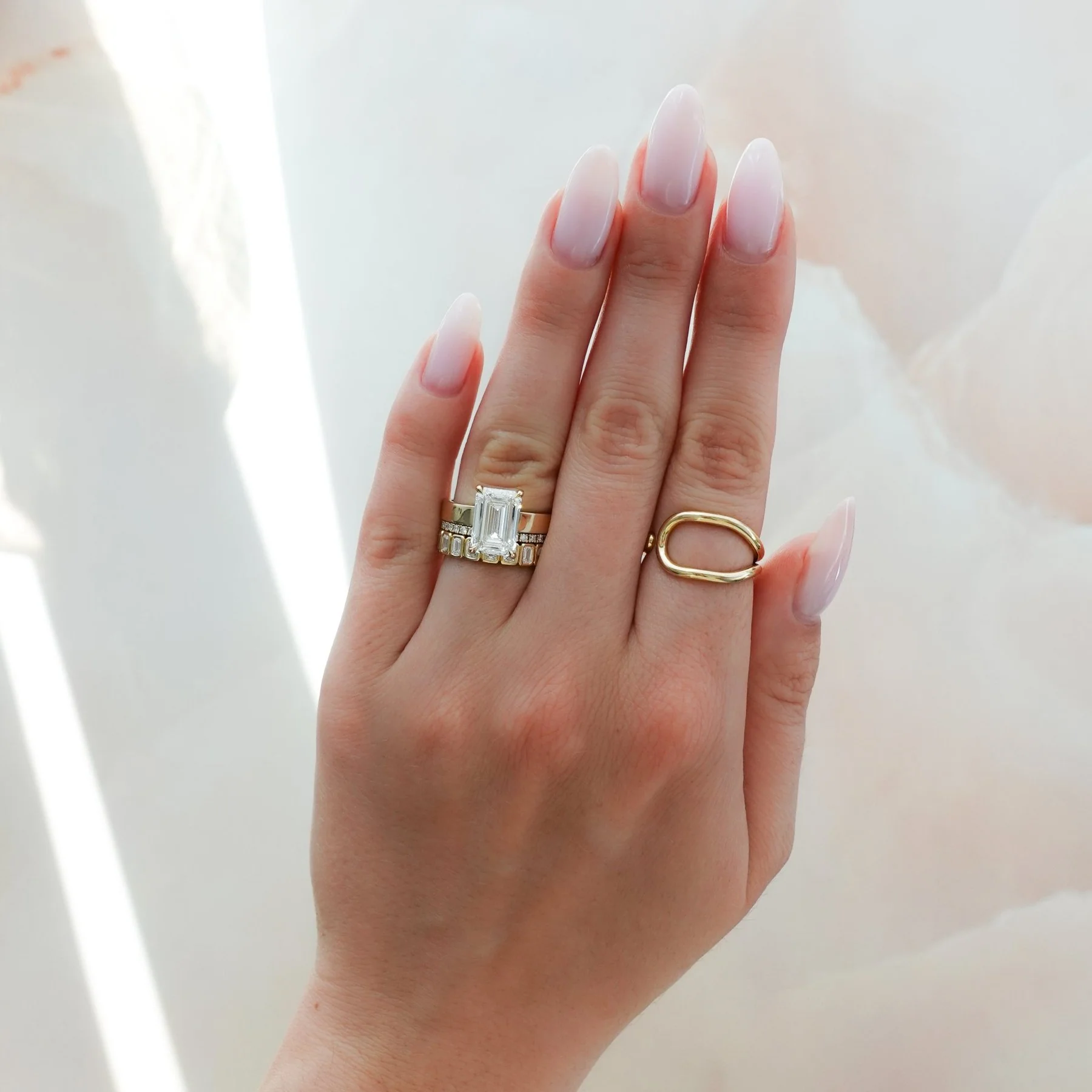 Finest Solitaire Engagement Ring With Emerald Cut Diamond - Image 6