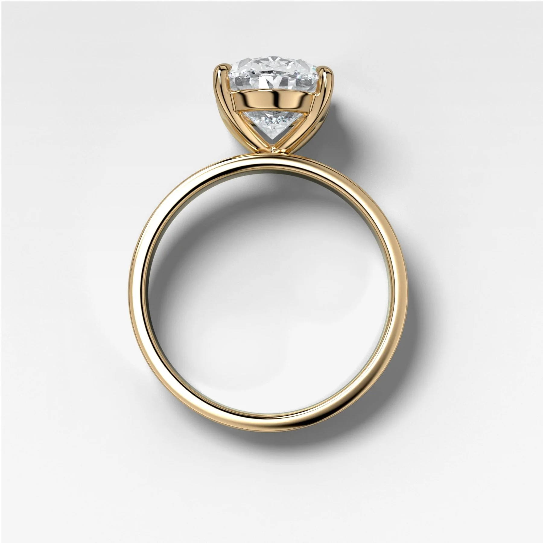 Finest Solitaire Engagement Ring With Oval Cut Diamond - Image 2
