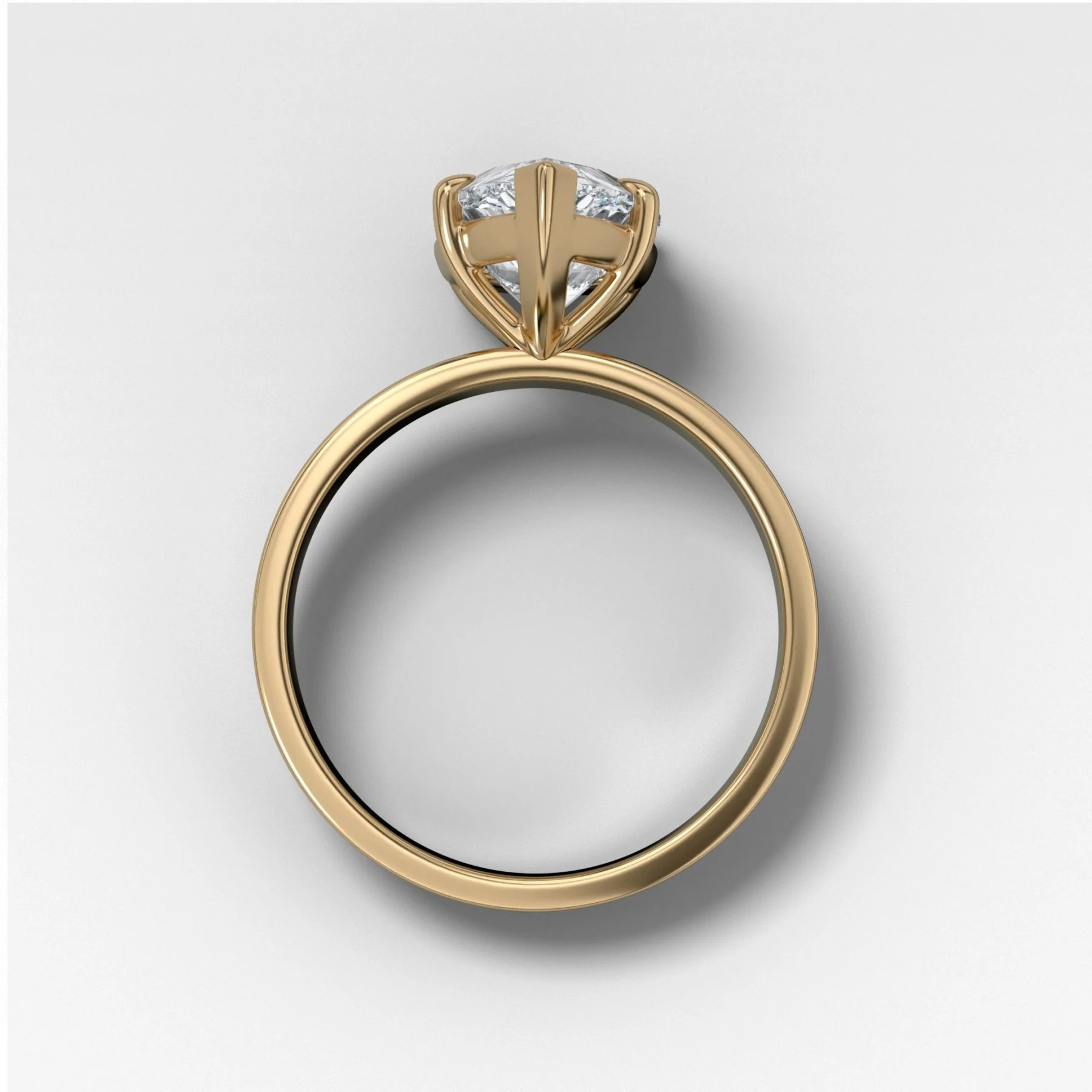 Finest Solitaire Engagement Ring With Pear Cut Diamond - Image 2