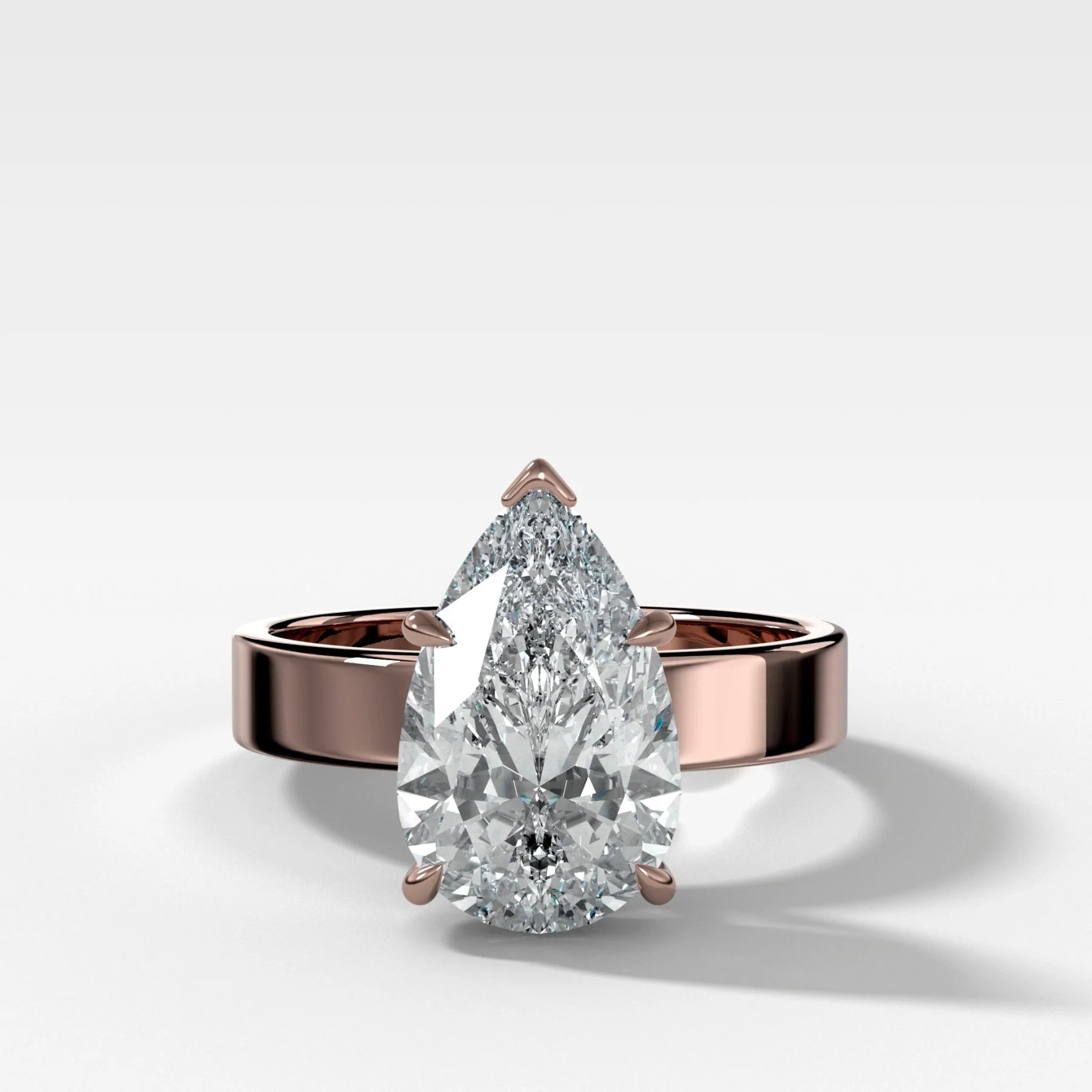 Finest Solitaire Engagement Ring With Pear Cut Diamond - Image 4