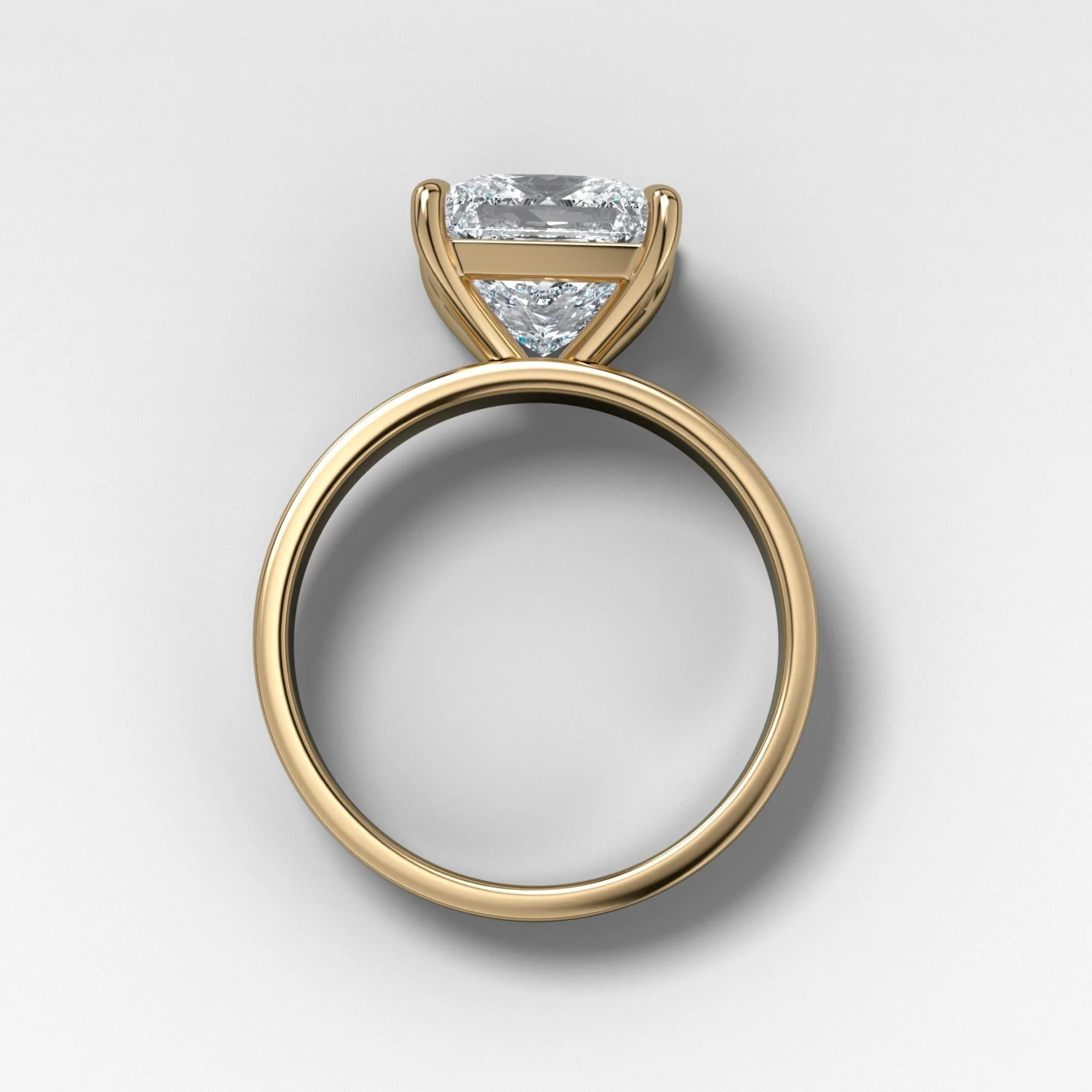 Finest Solitaire Engagement Ring With Princess Cut Diamond - Image 2