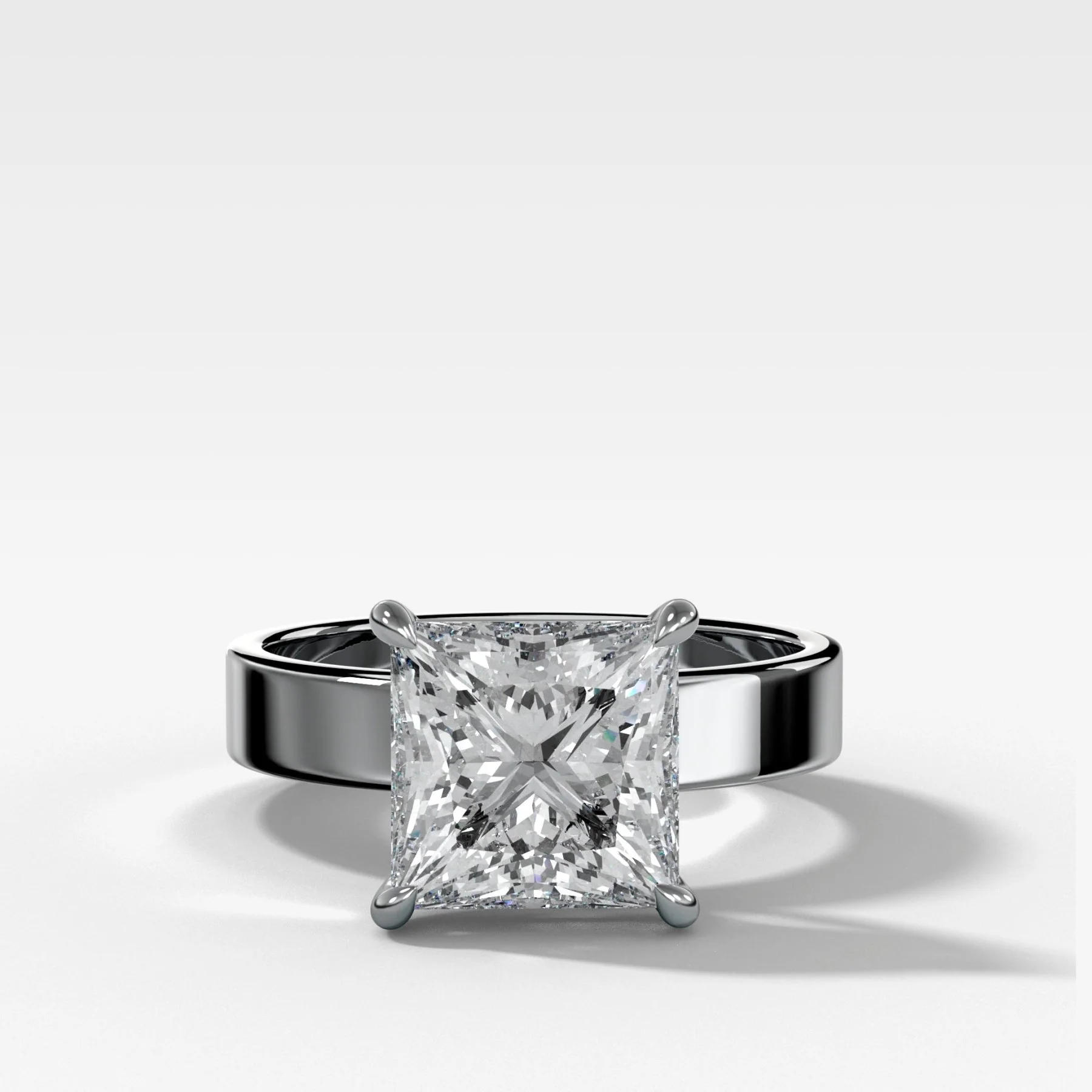 Finest Solitaire Engagement Ring With Princess Cut Diamond - Image 4