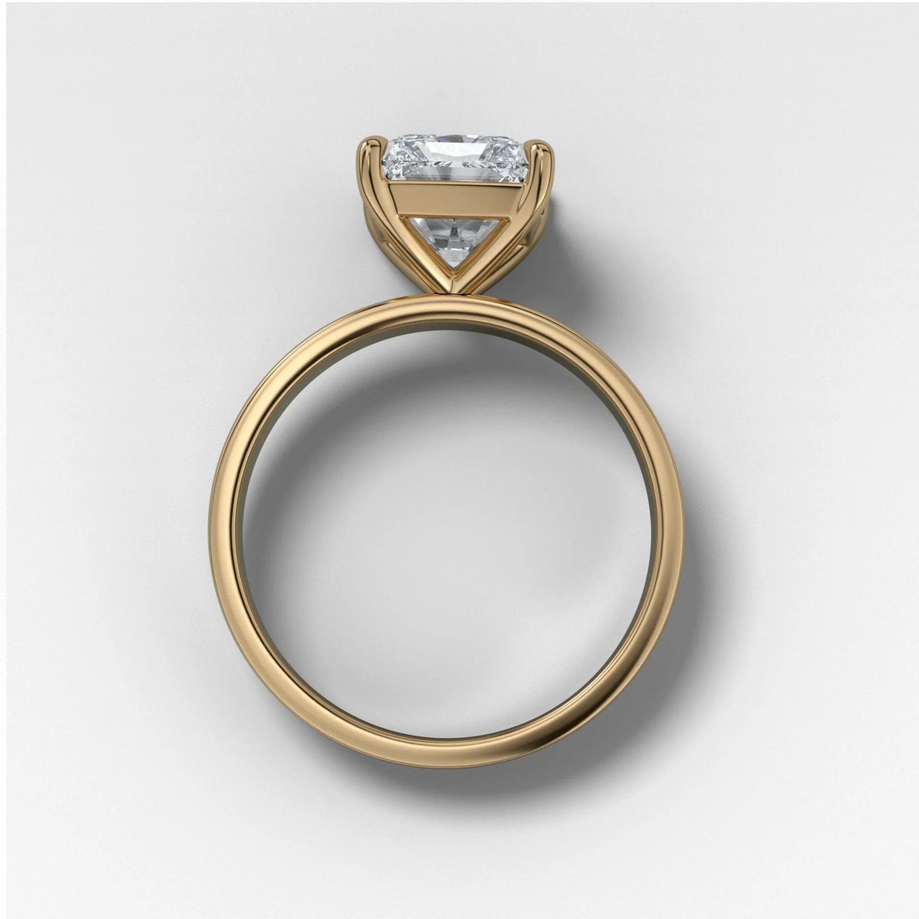 Finest Solitaire Engagement Ring With Radiant Square Cut Diamond - Image 2
