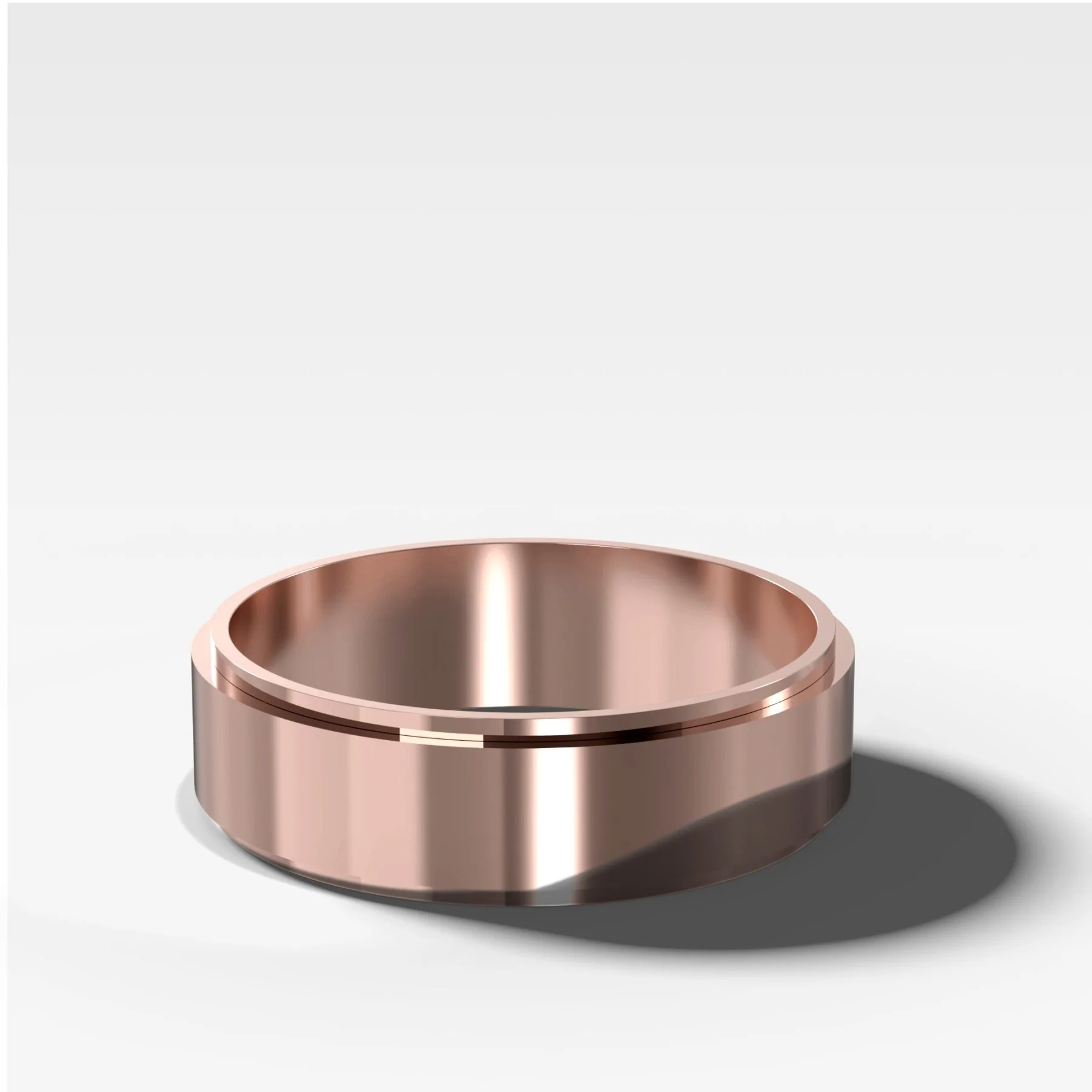Finest Stepped Edge Matte Wedding Band 6mm - Image 3