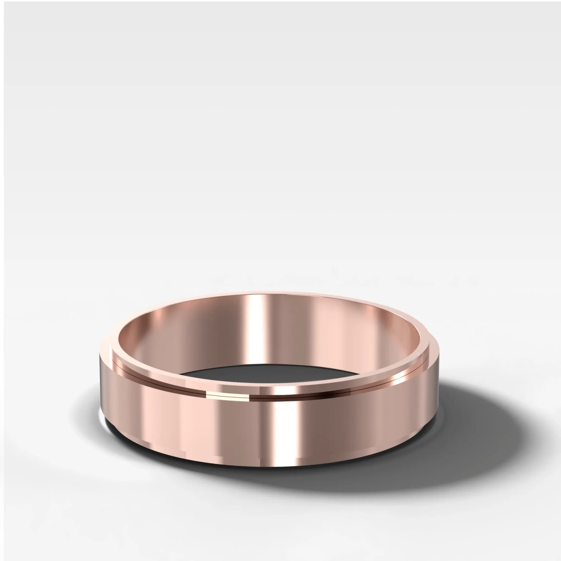 Finest Stepped Edge Wedding Band 5mm - Image 3