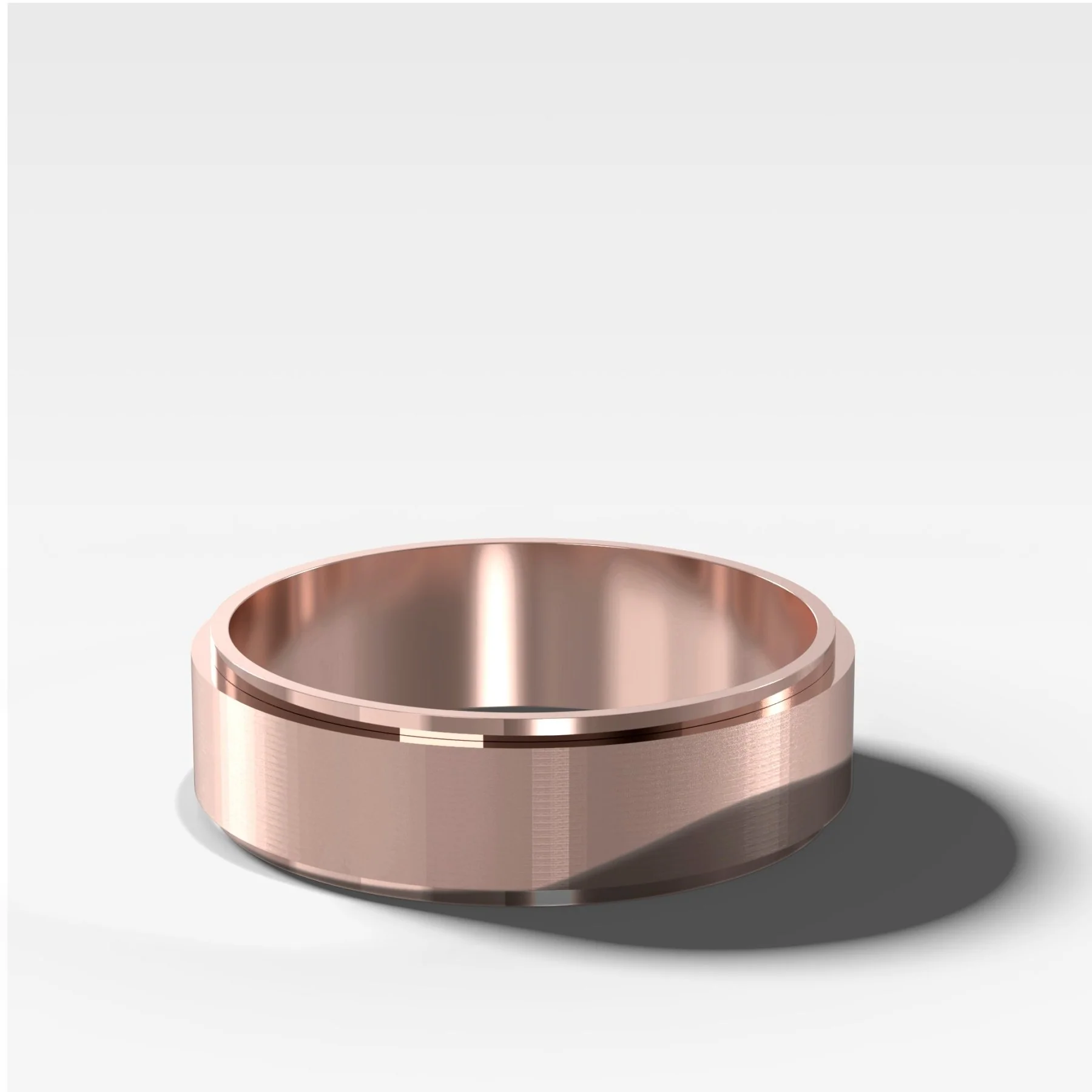 Finest Stepped Edge Wedding Band 6mm - Image 3