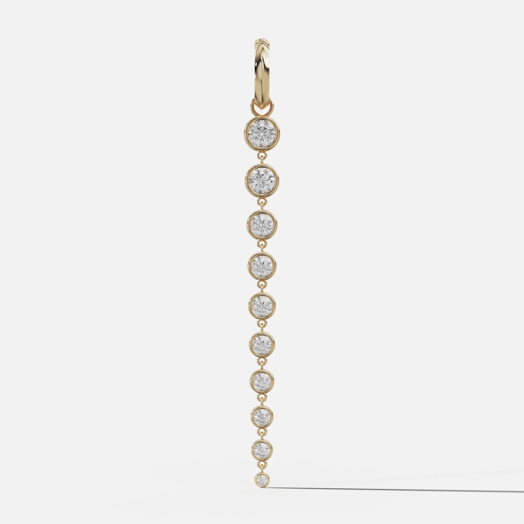 Graduated Bezel Round Attachable Diamond Pendant