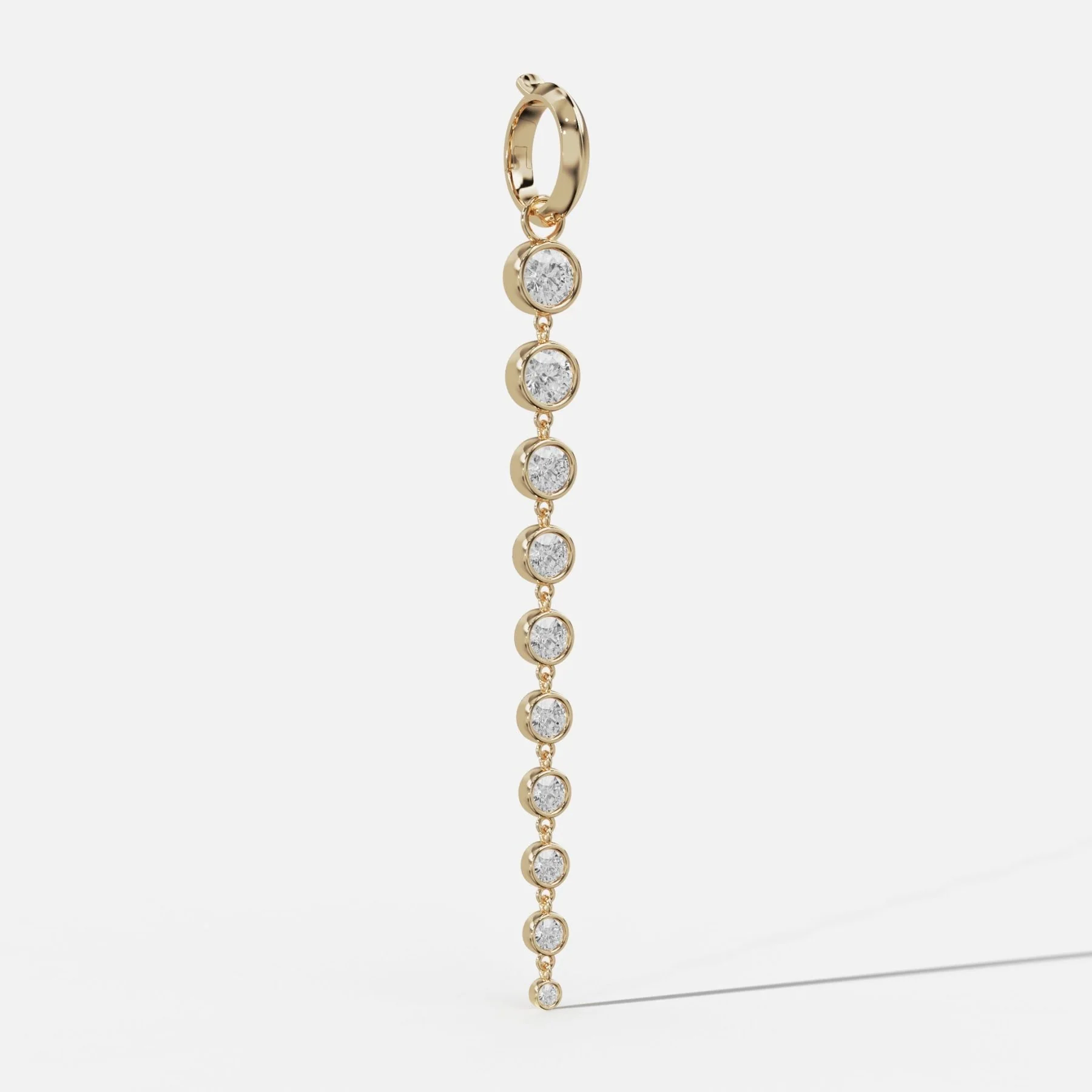 Graduated Bezel Round Attachable Diamond Pendant - Image 2