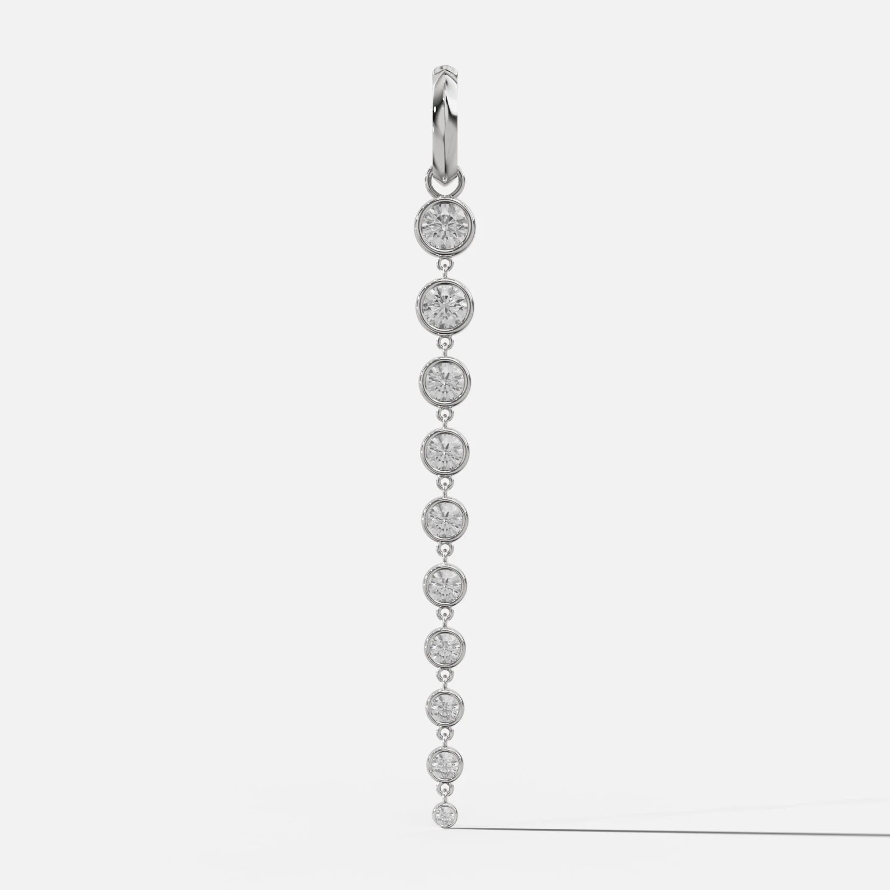 Graduated Bezel Round Attachable Diamond Pendant - Image 3