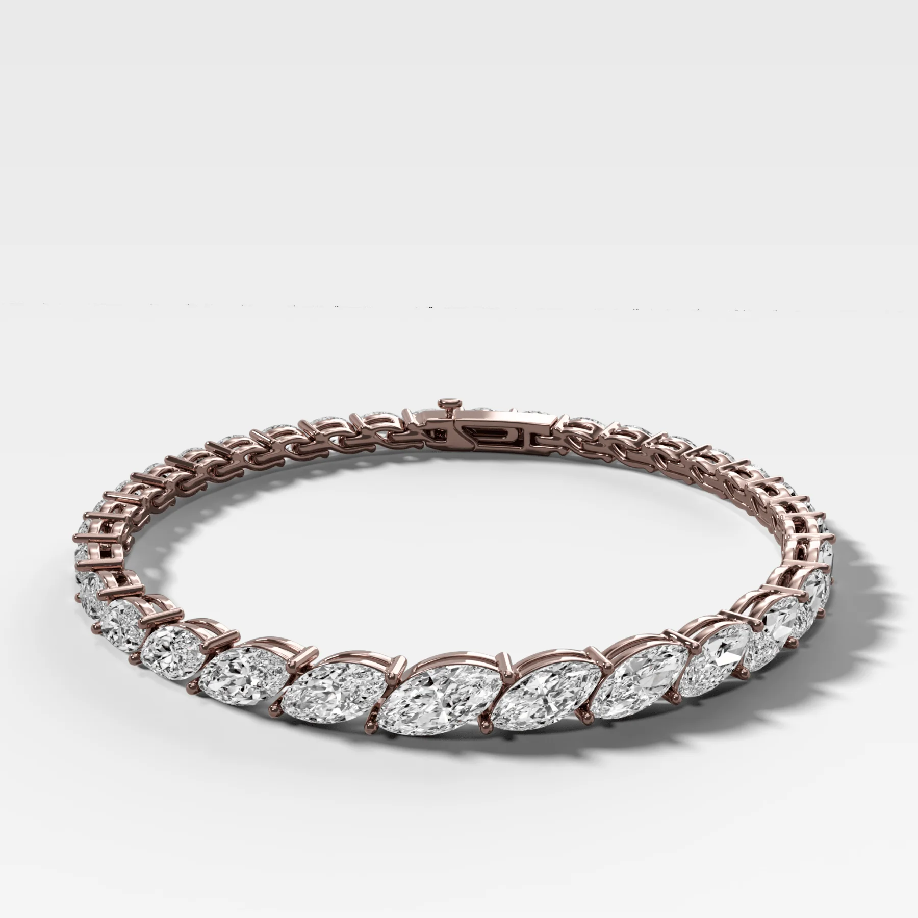 Graduated Marquise Tennis Bracelet (13.00 carat) - Image 4