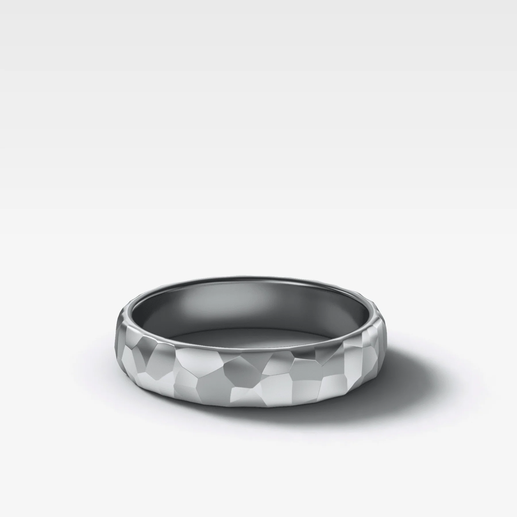 Harper Hammered Wedding Band 4mm - Image 2