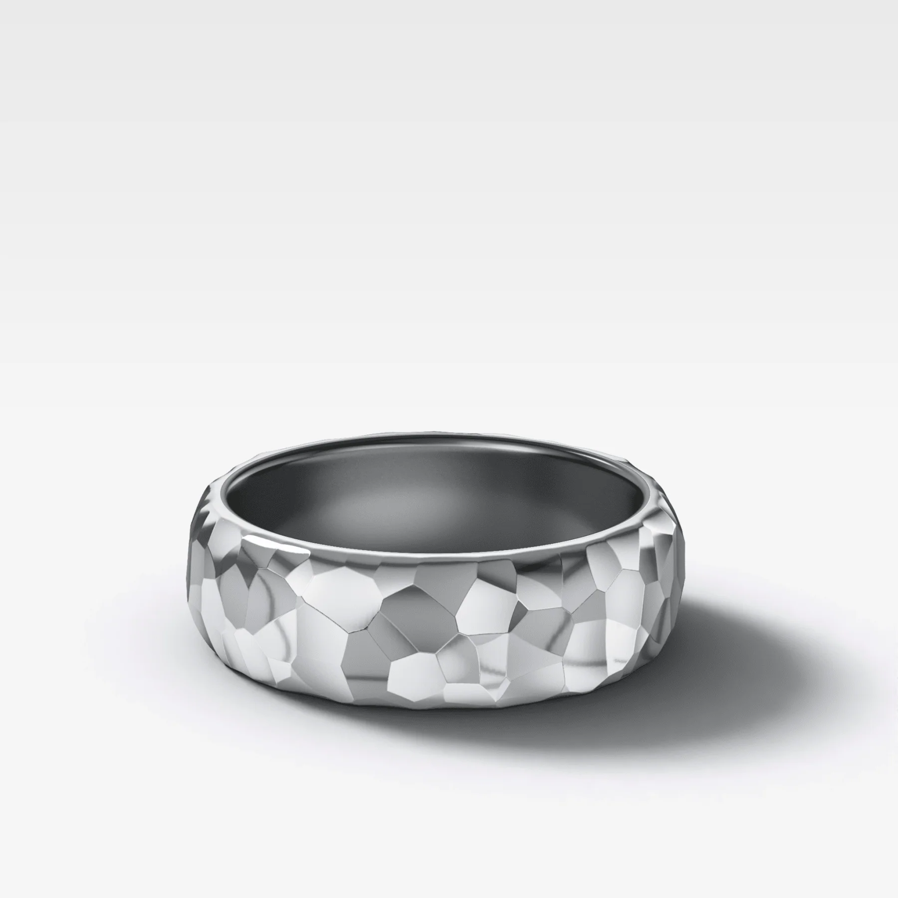 Harper Hammered Wedding Band 6mm - Image 2