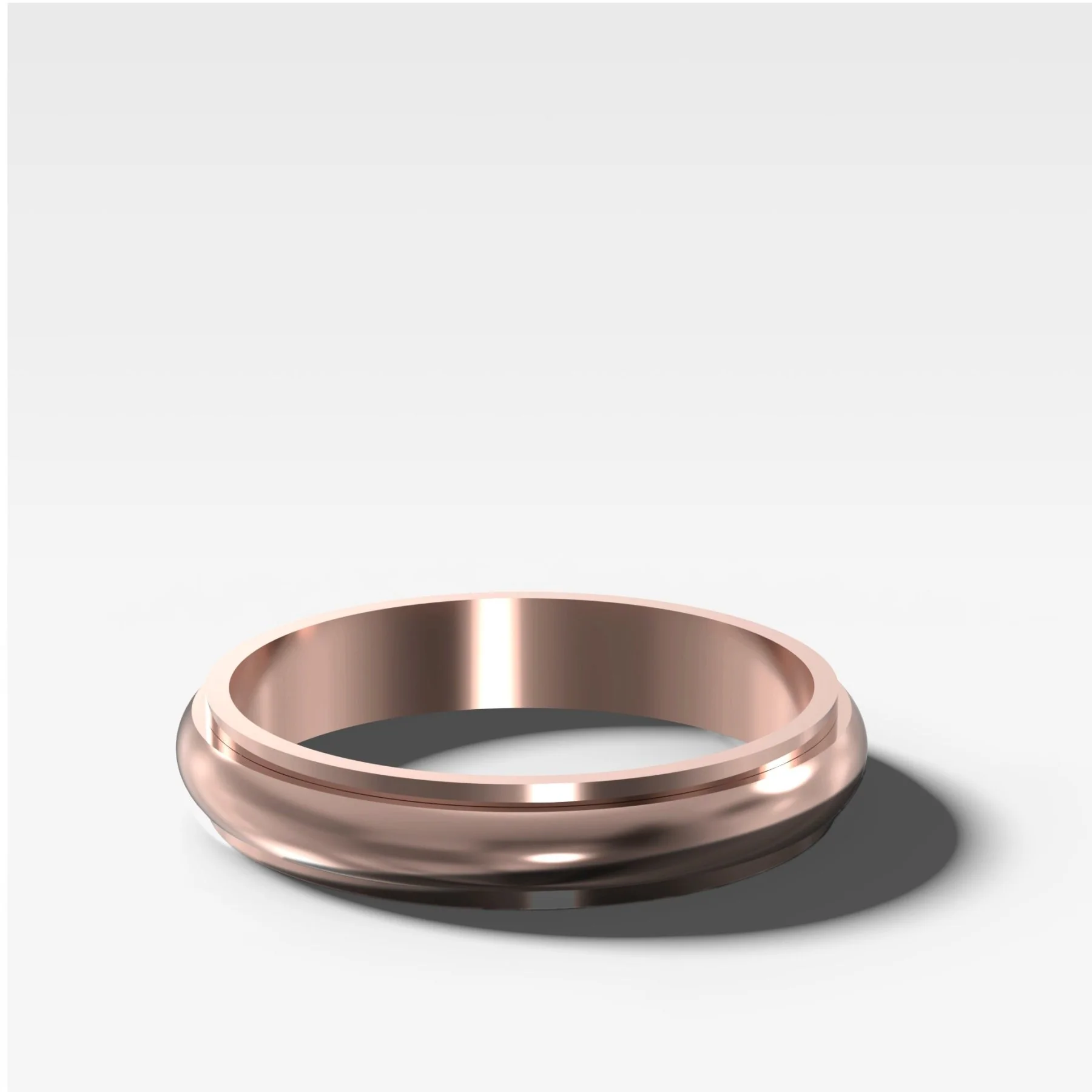 Harper Stepped Edge Wedding Band 4mm - Image 3