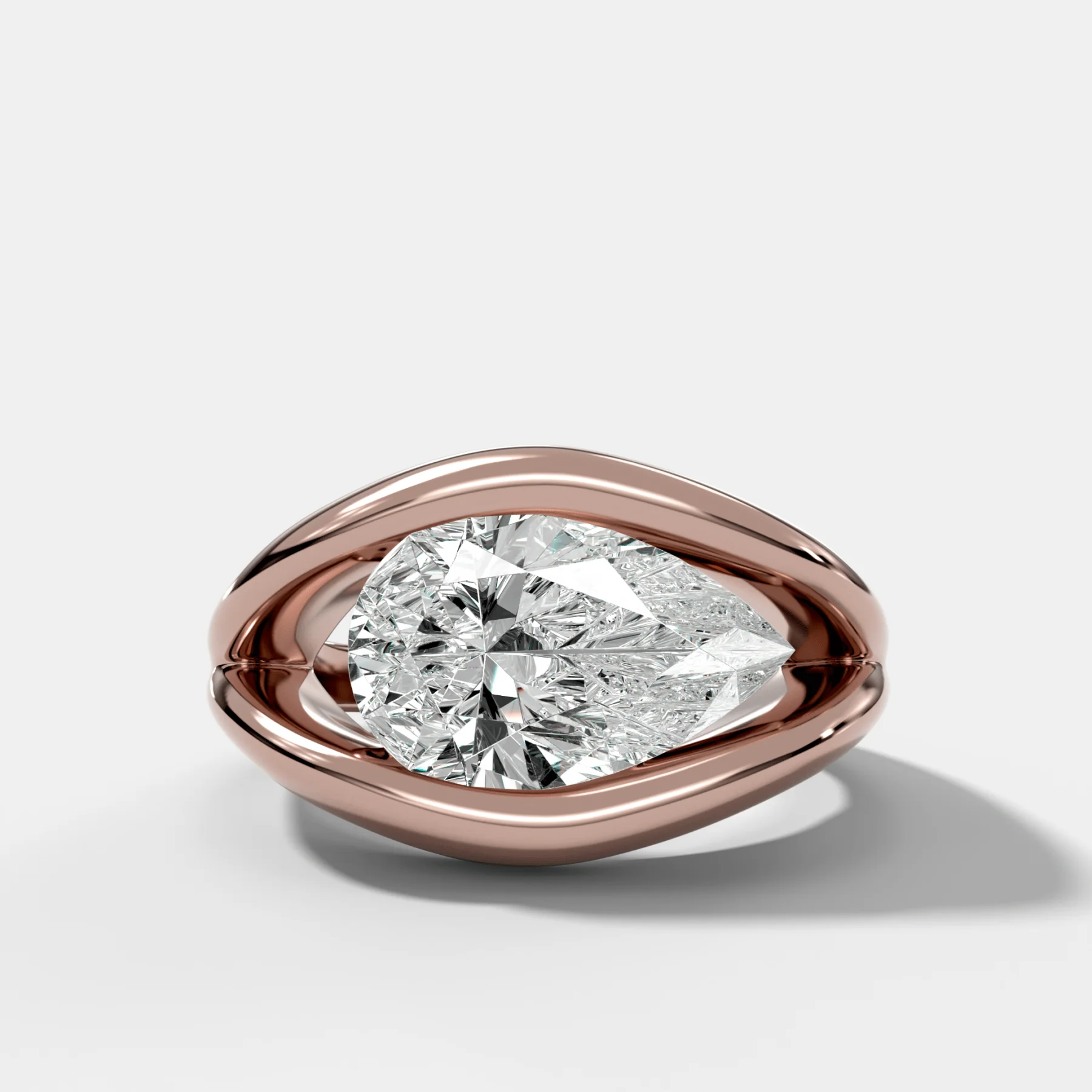 Iris Engagement Ring With a Pear Cut Diamond - Image 4