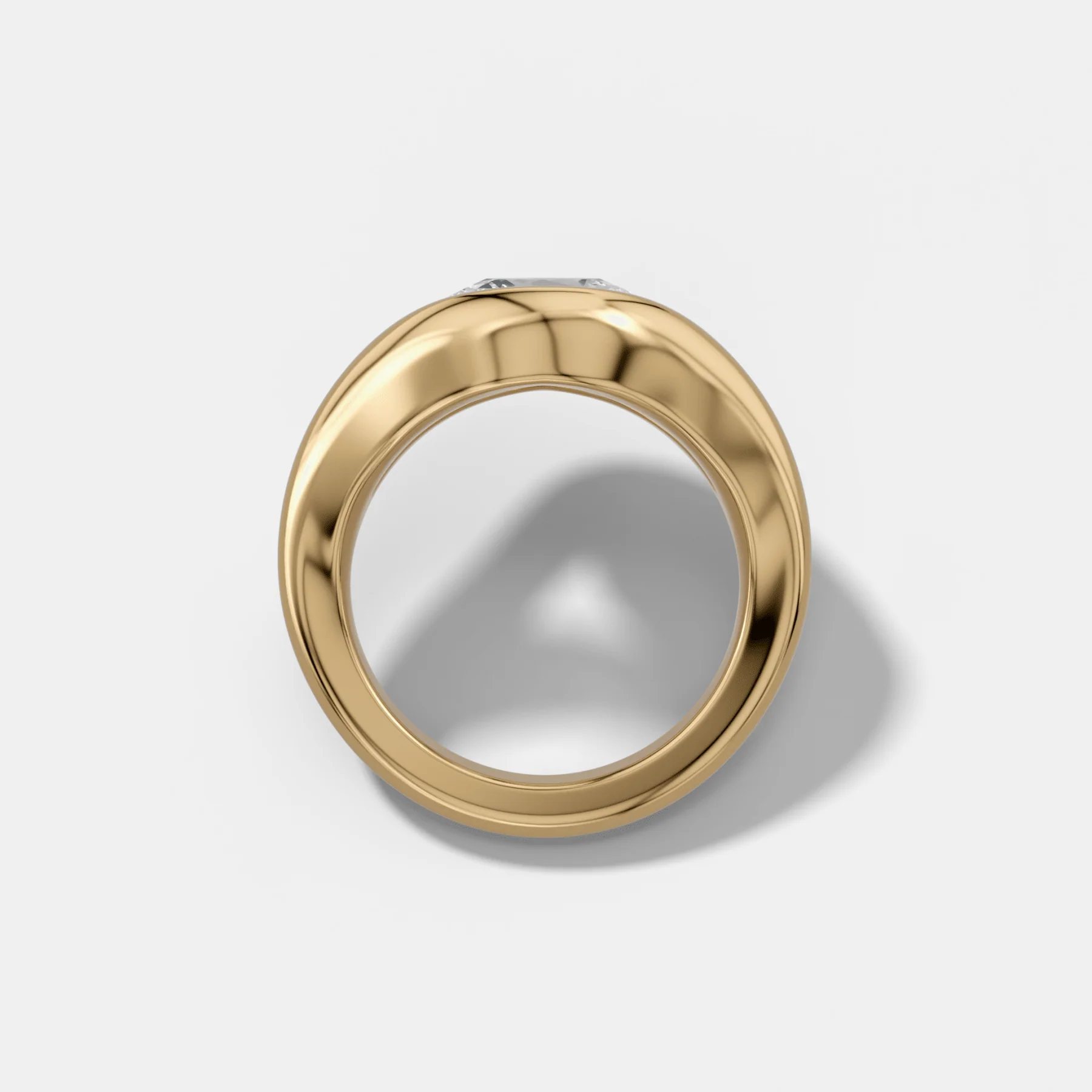Iris Engagement Ring With a Round Cut Diamond - Image 2