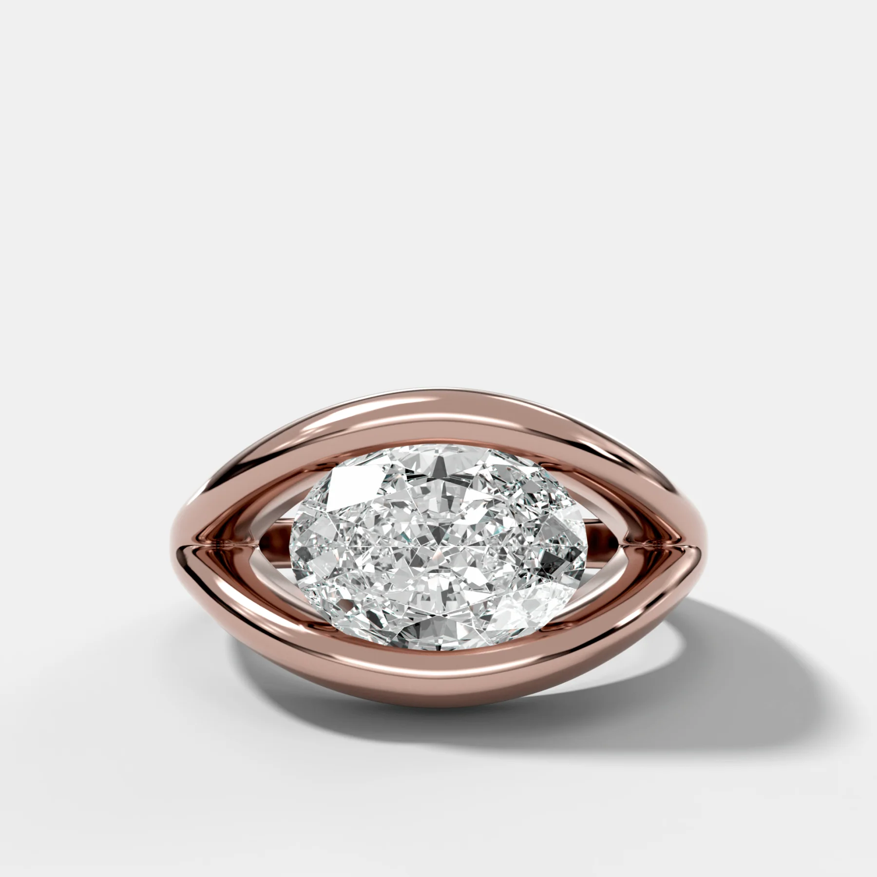 Iris Engagement Ring With an Oval Cut Diamond - Image 5
