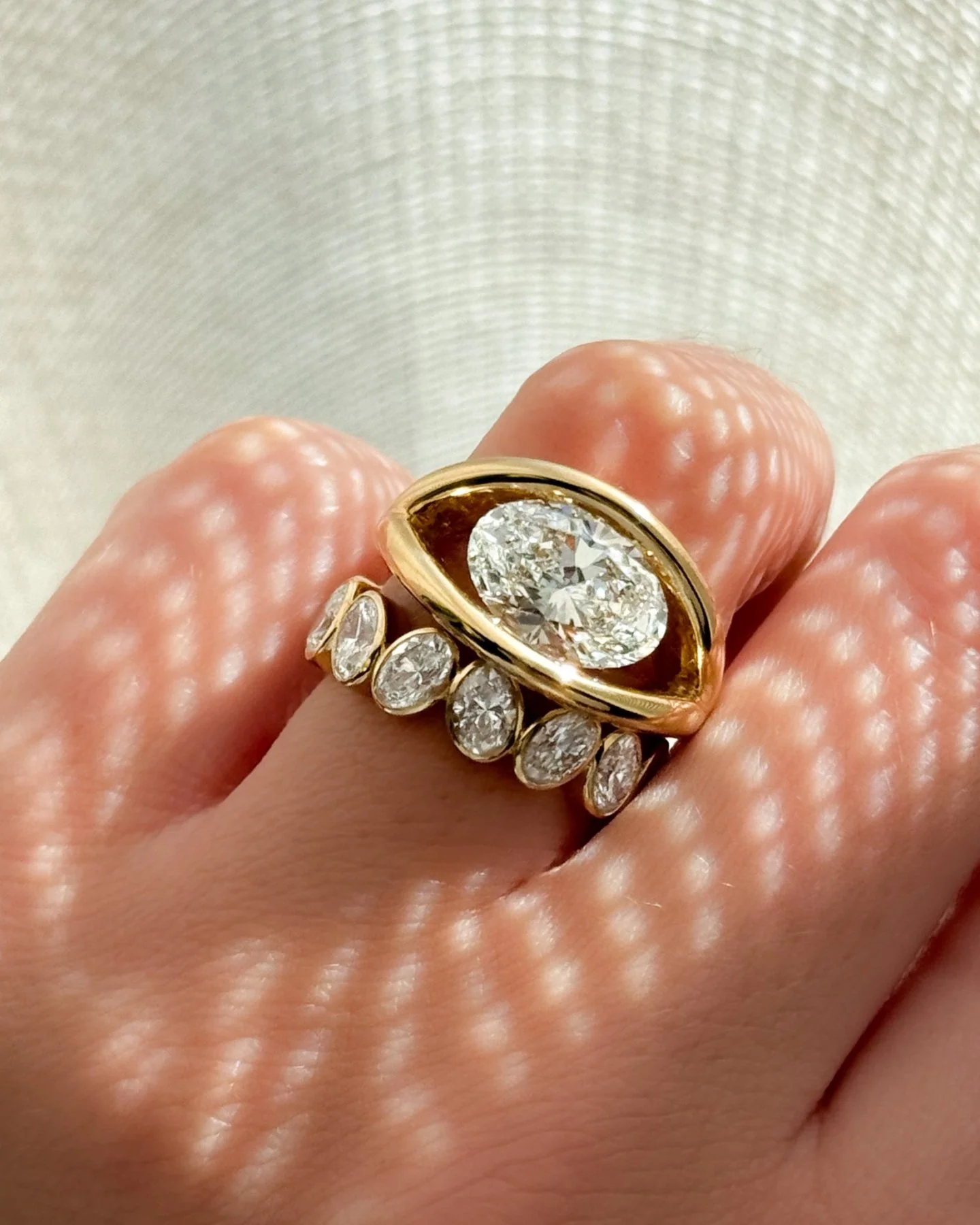 Iris Engagement Ring With an Oval Cut Diamond - Image 7