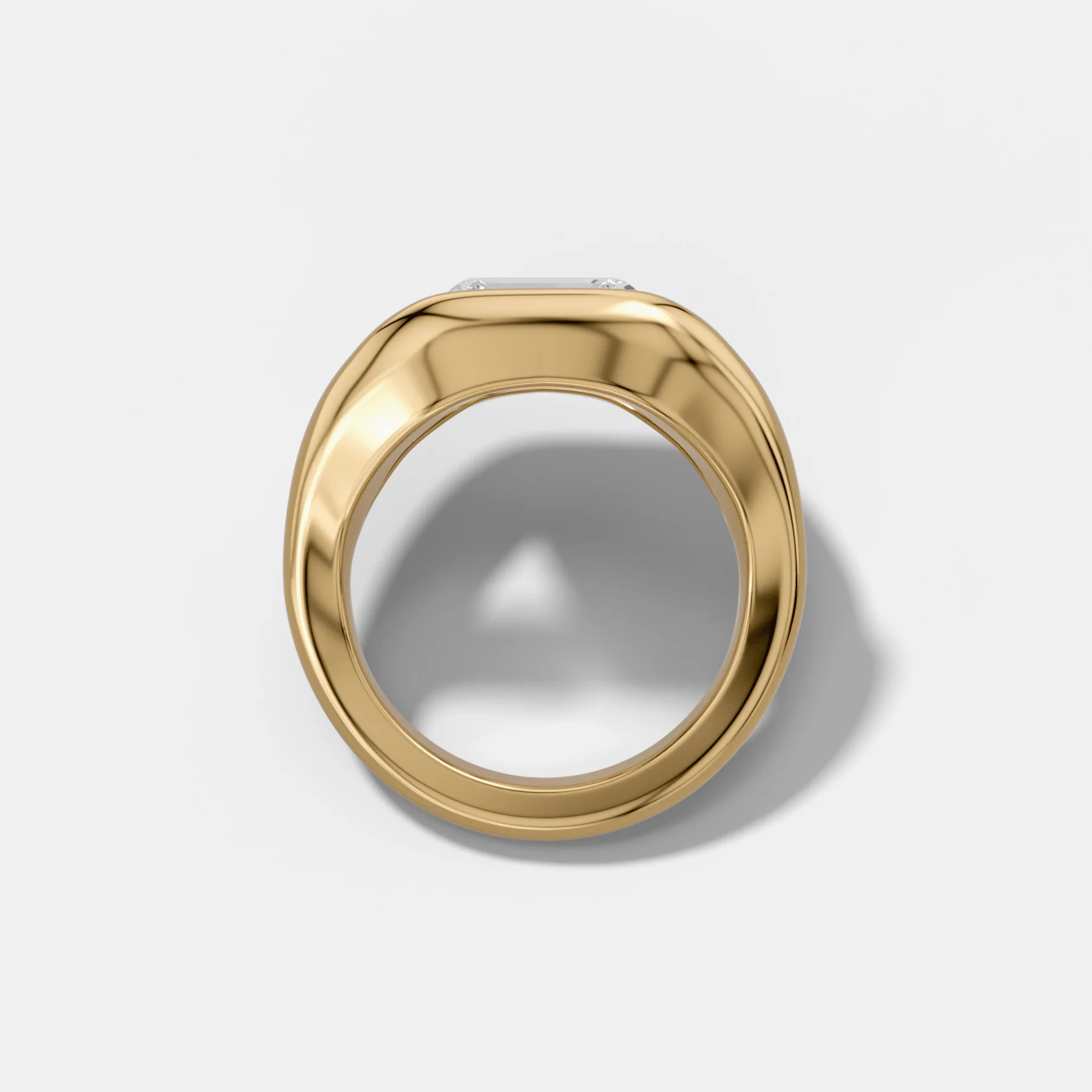 Iris Engagement Ring With East West Emerald Cut Diamond - Image 2