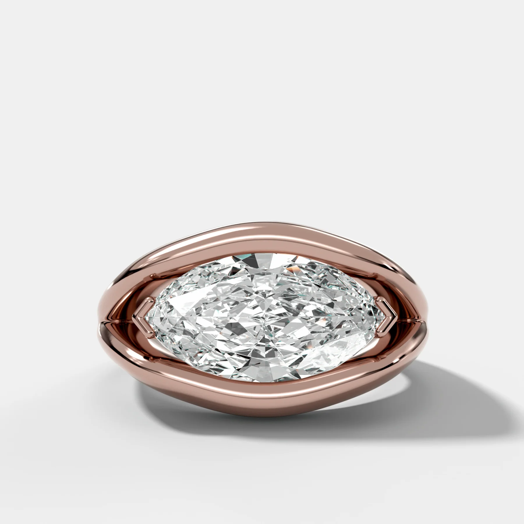 Iris Engagement Ring With East West Marquise Cut Diamond - Image 4