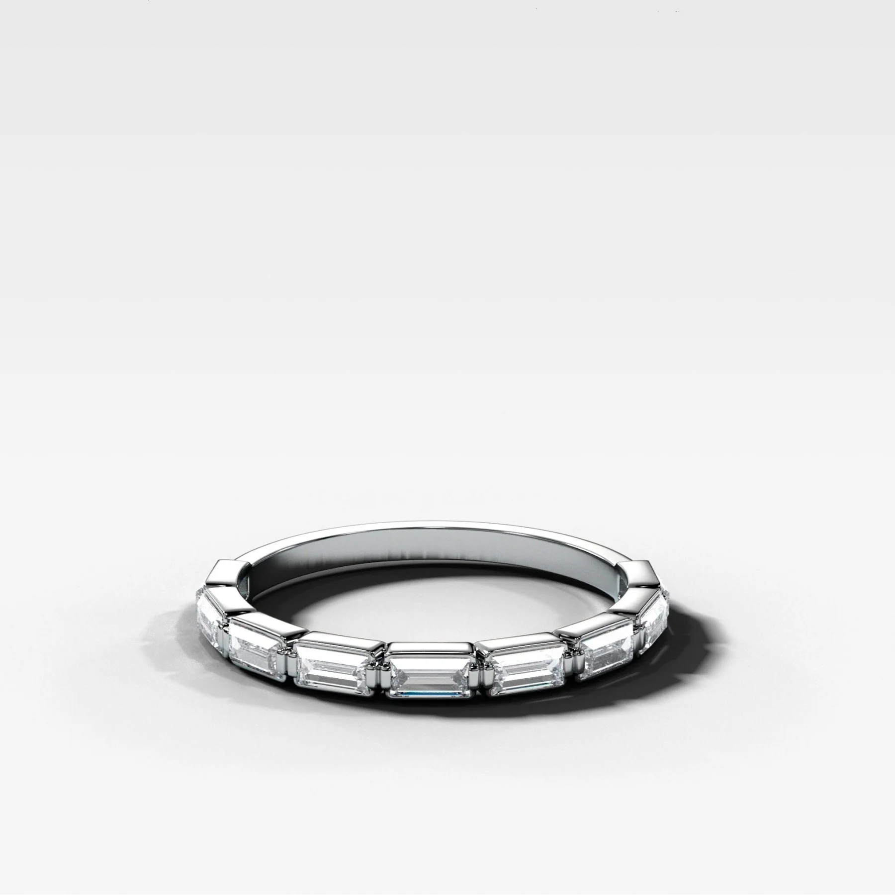Iris Baguette Wedding Band - Image 4
