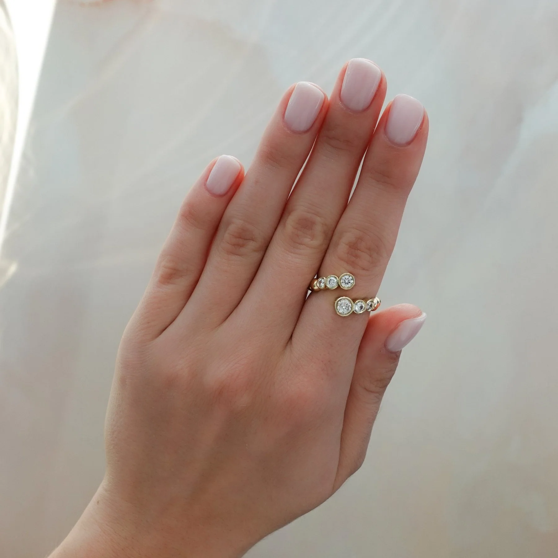 Jumbo Open Bezel Wrap Ring - Image 3