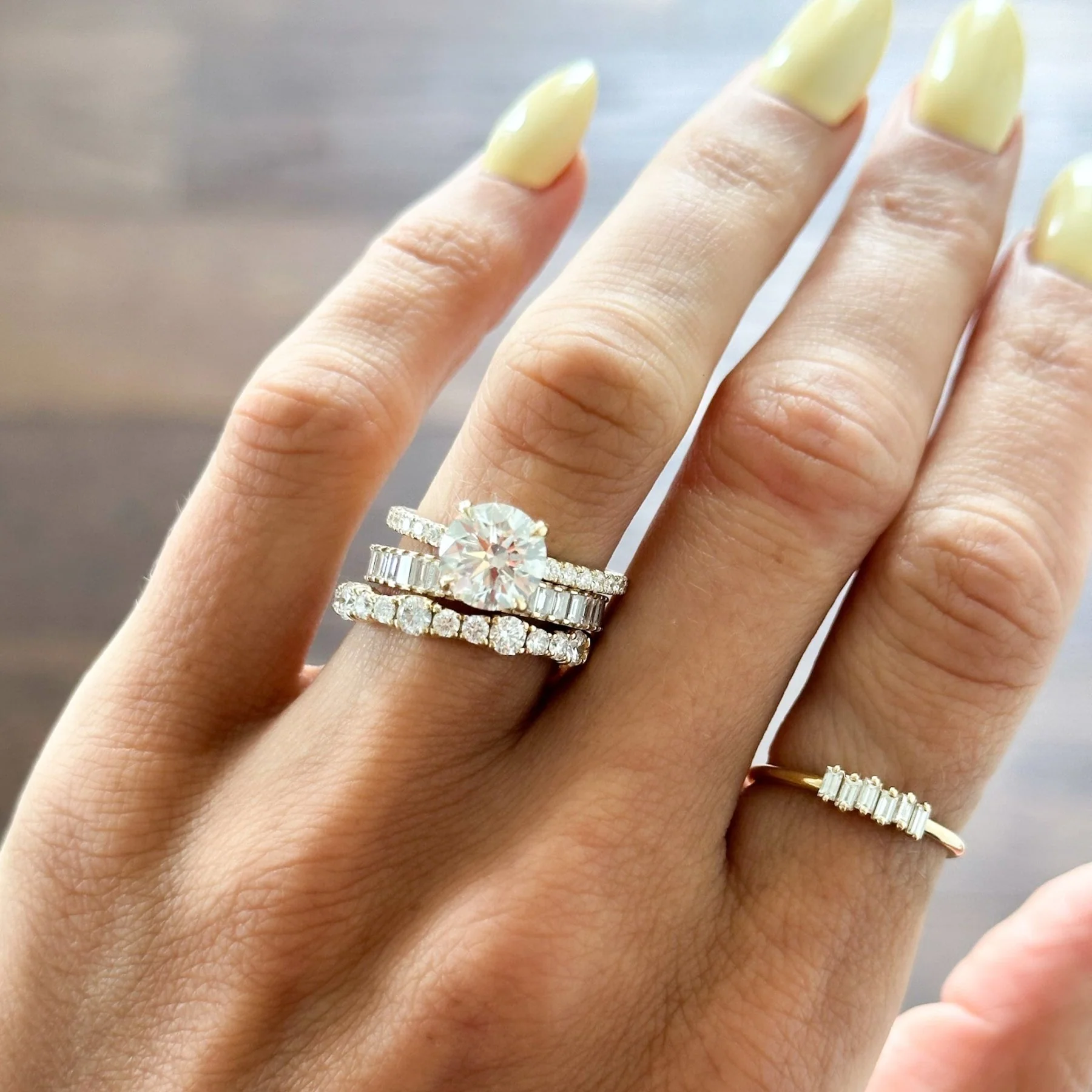 Jumbo Pavé Ripple Wedding Band - Image 6