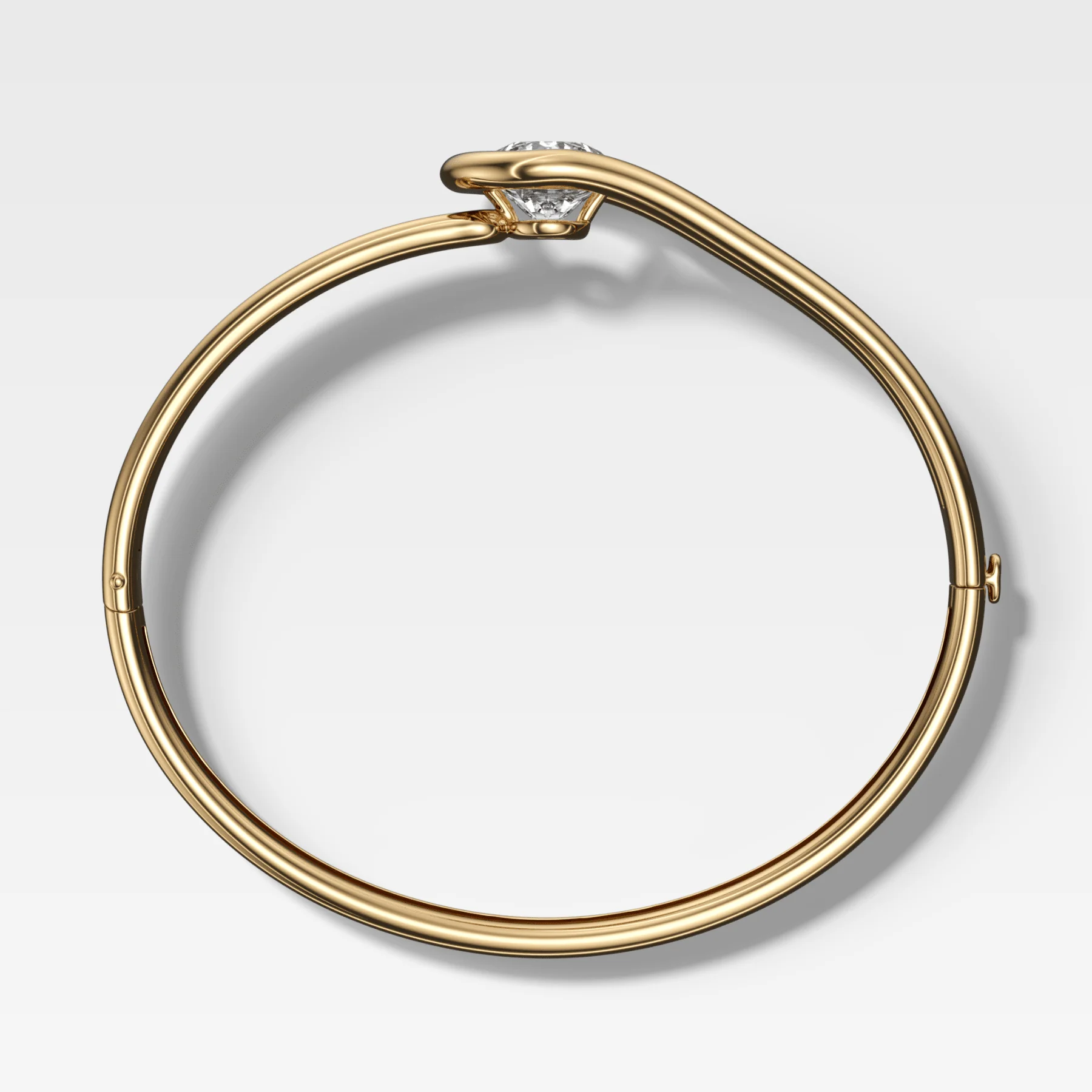 Lasso Bangle with Round Cut Diamond - Image 2