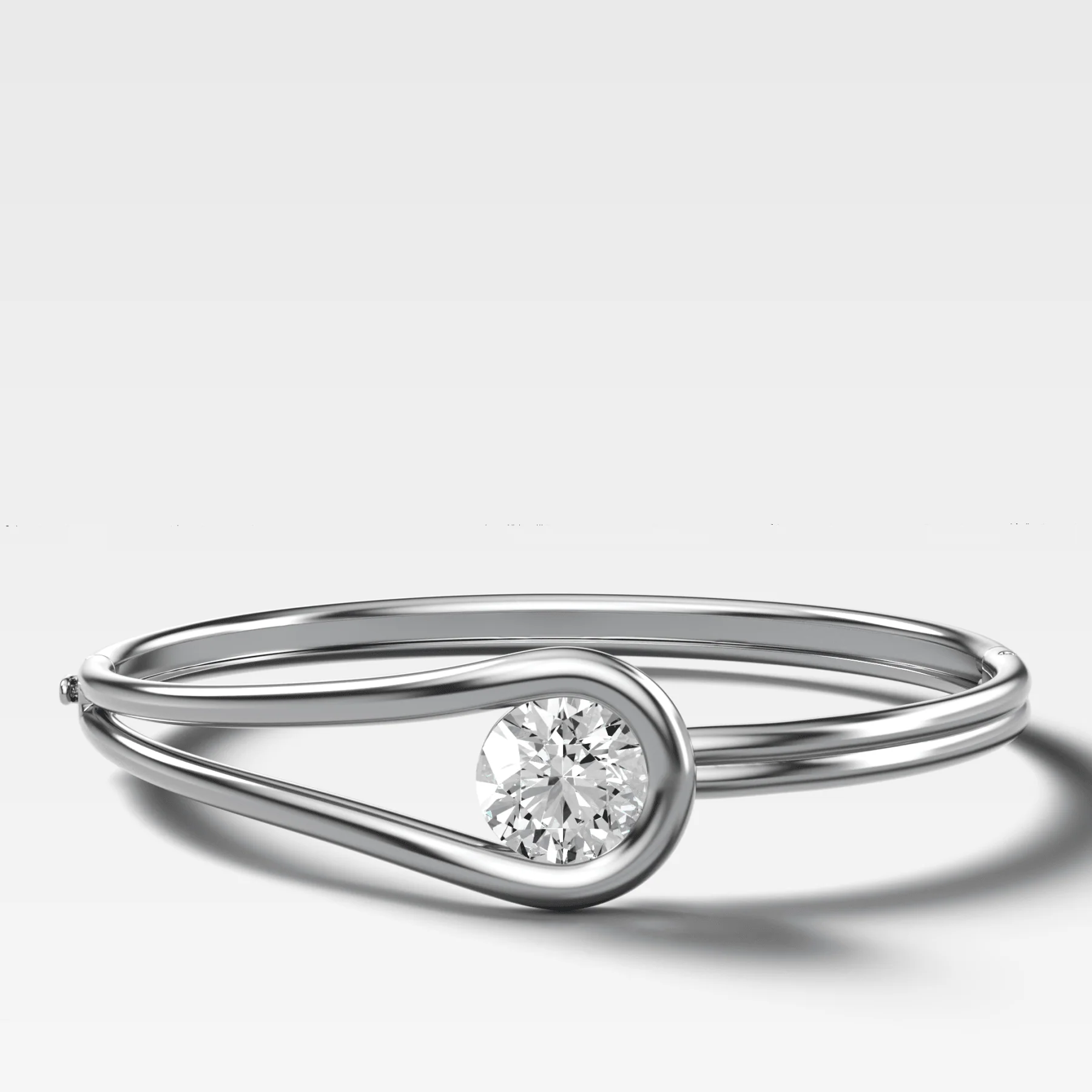 Lasso Bangle with Round Cut Diamond - Image 3