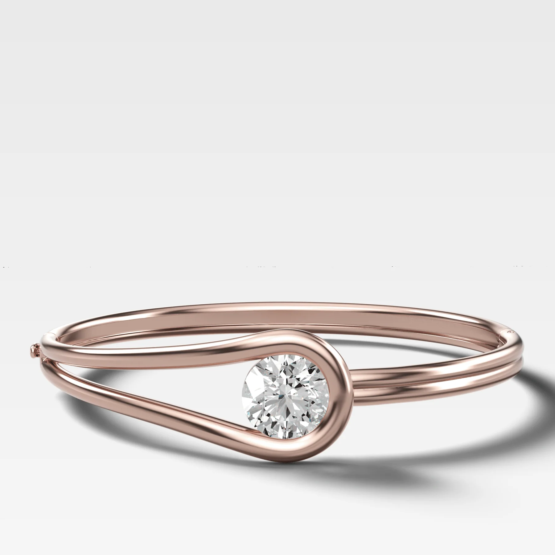 Lasso Bangle with Round Cut Diamond - Image 4