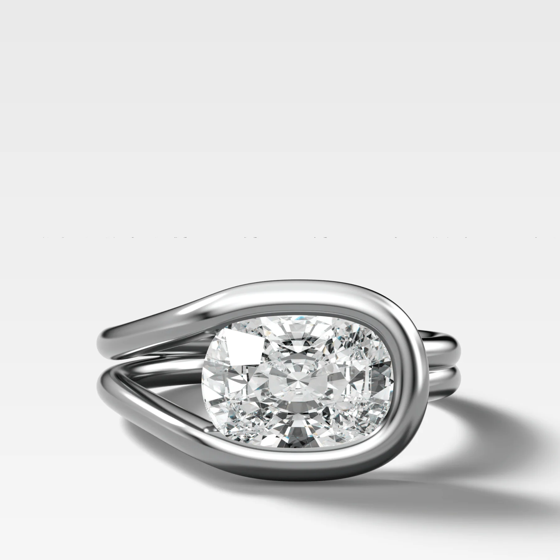 Lasso Engagement Ring with Elongated Cushion Cut Diamond - Image 3