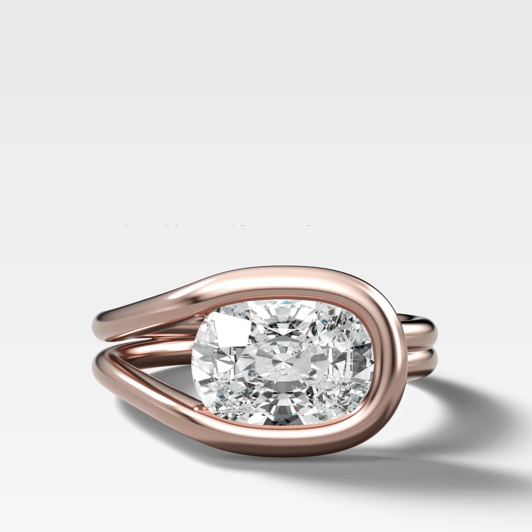 Lasso Engagement Ring with Elongated Cushion Cut Diamond - Image 4