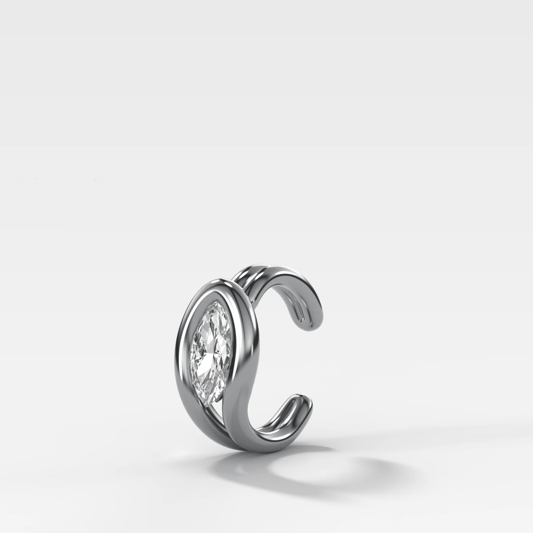 Lasso Marquise Diamond Ear Cuff Single - Image 2